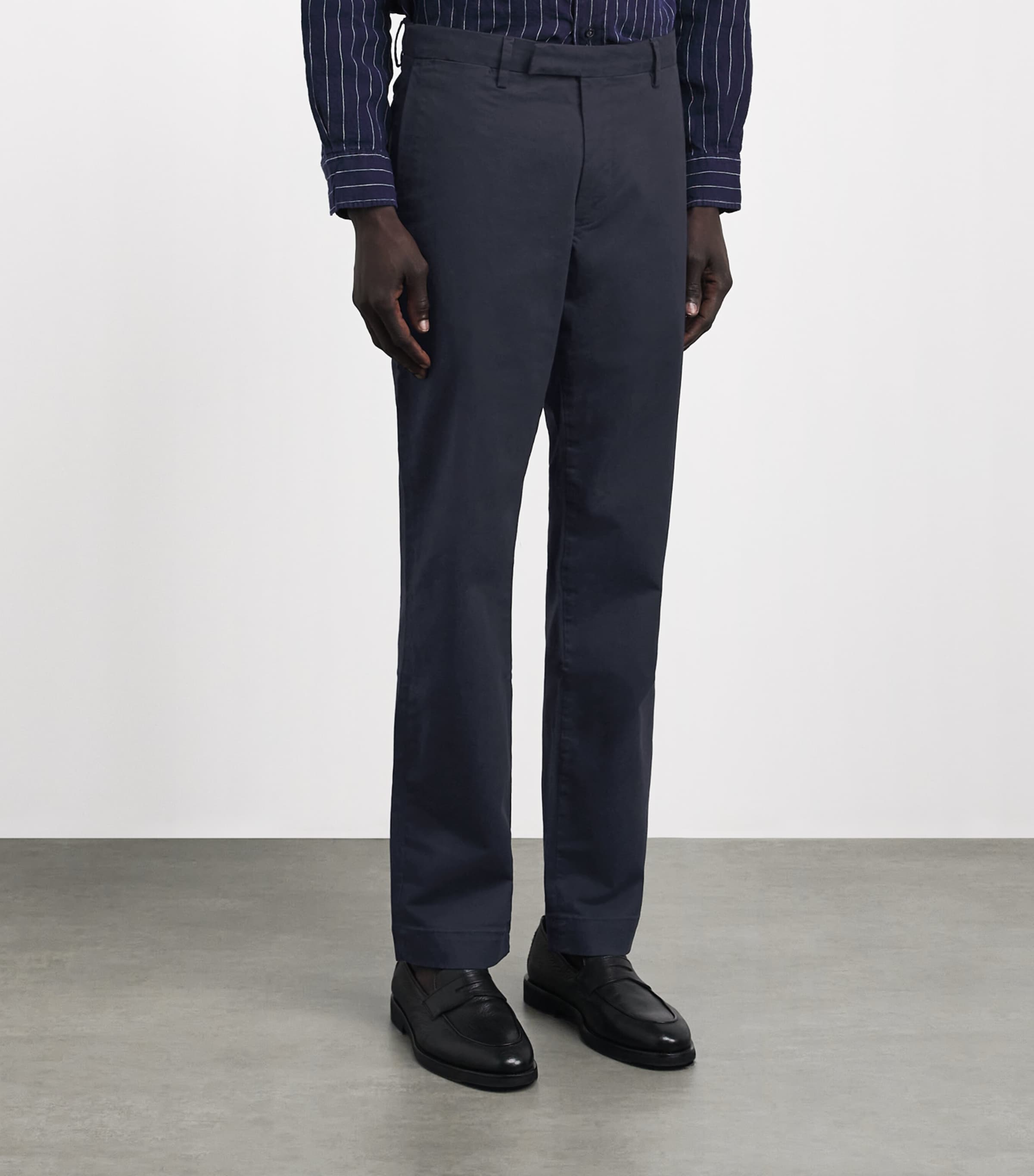 Polo Ralph Lauren Mens Stretch-Cotton Straight Chinos Navy Image 4