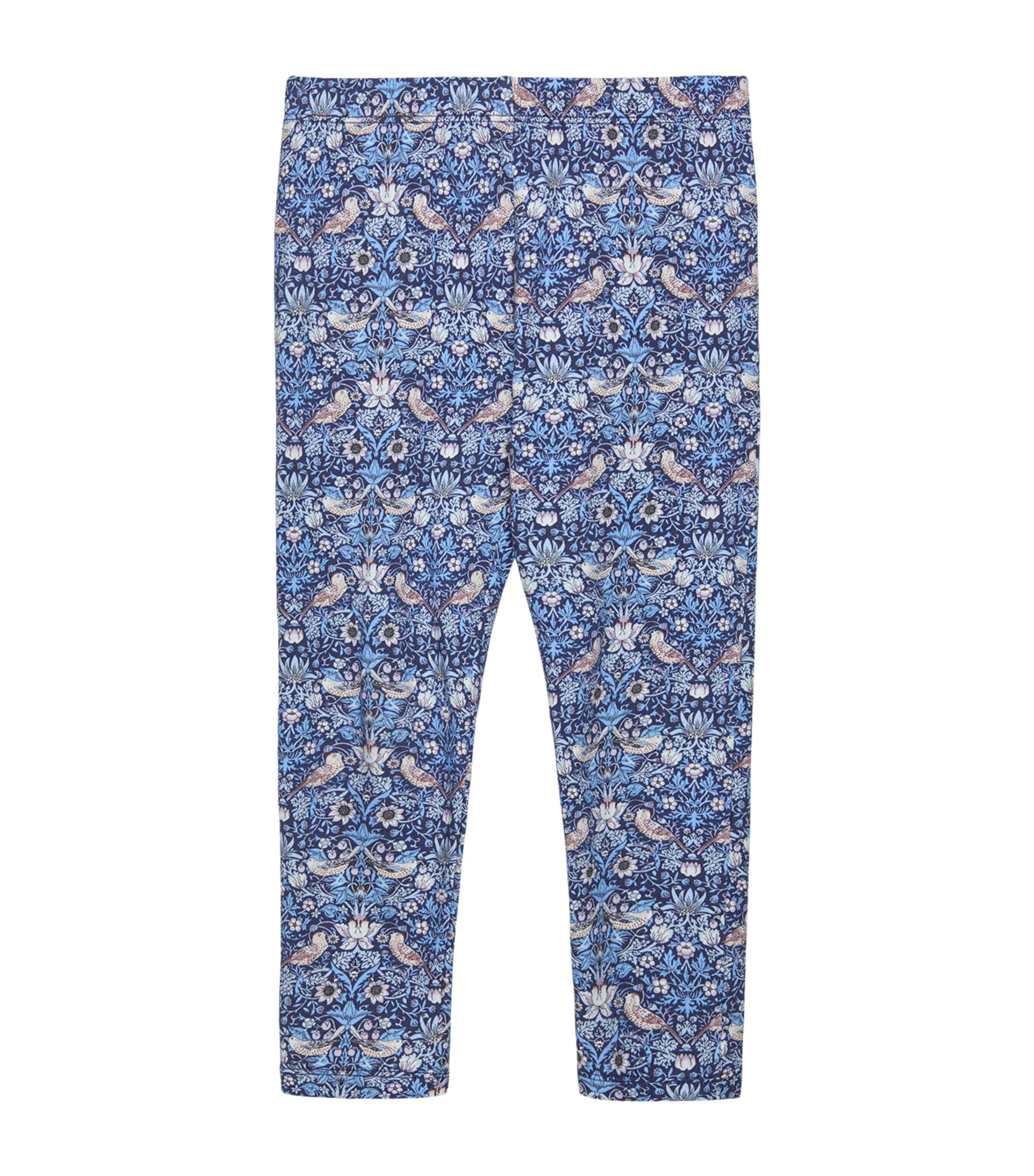 Trotters Liberty Print Strawberry Thief Leggings In Blue