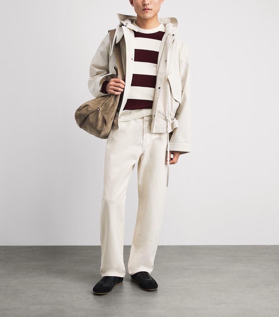 Moncler Mens Virgin Wool Stripe Sweater Image 2