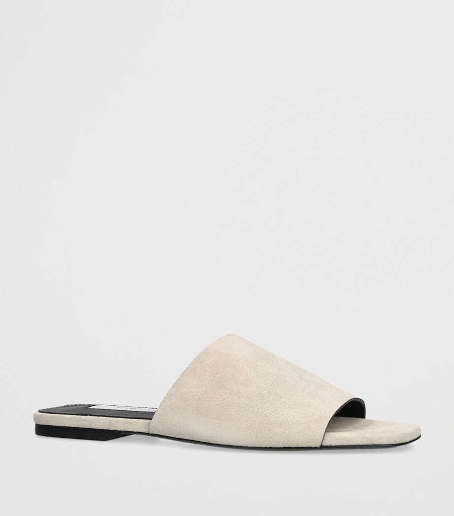 Leather Bandeau Slides BONE Image 3