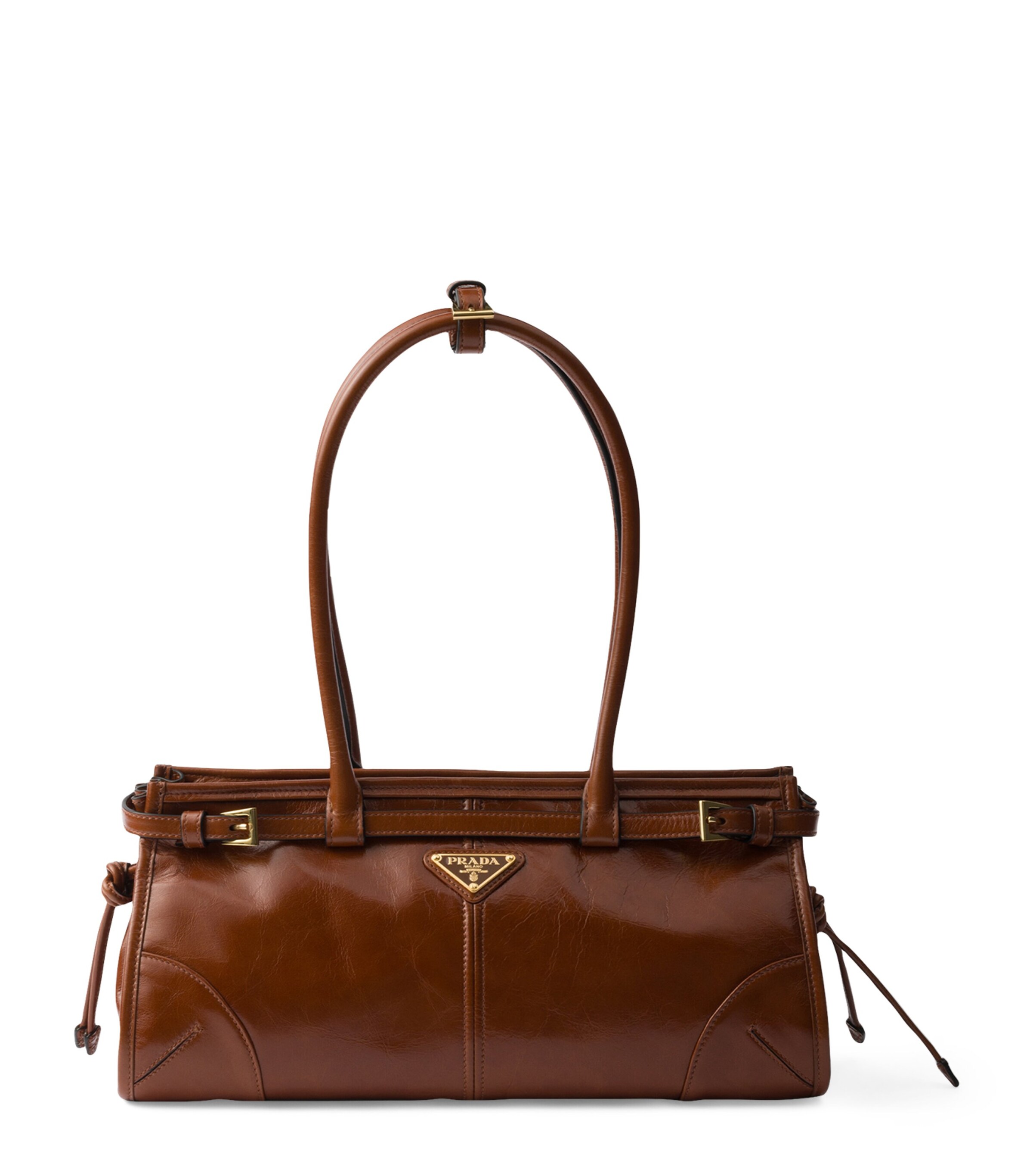 Prada Medium Leather Bonnie Top-Handle Bag Image 1