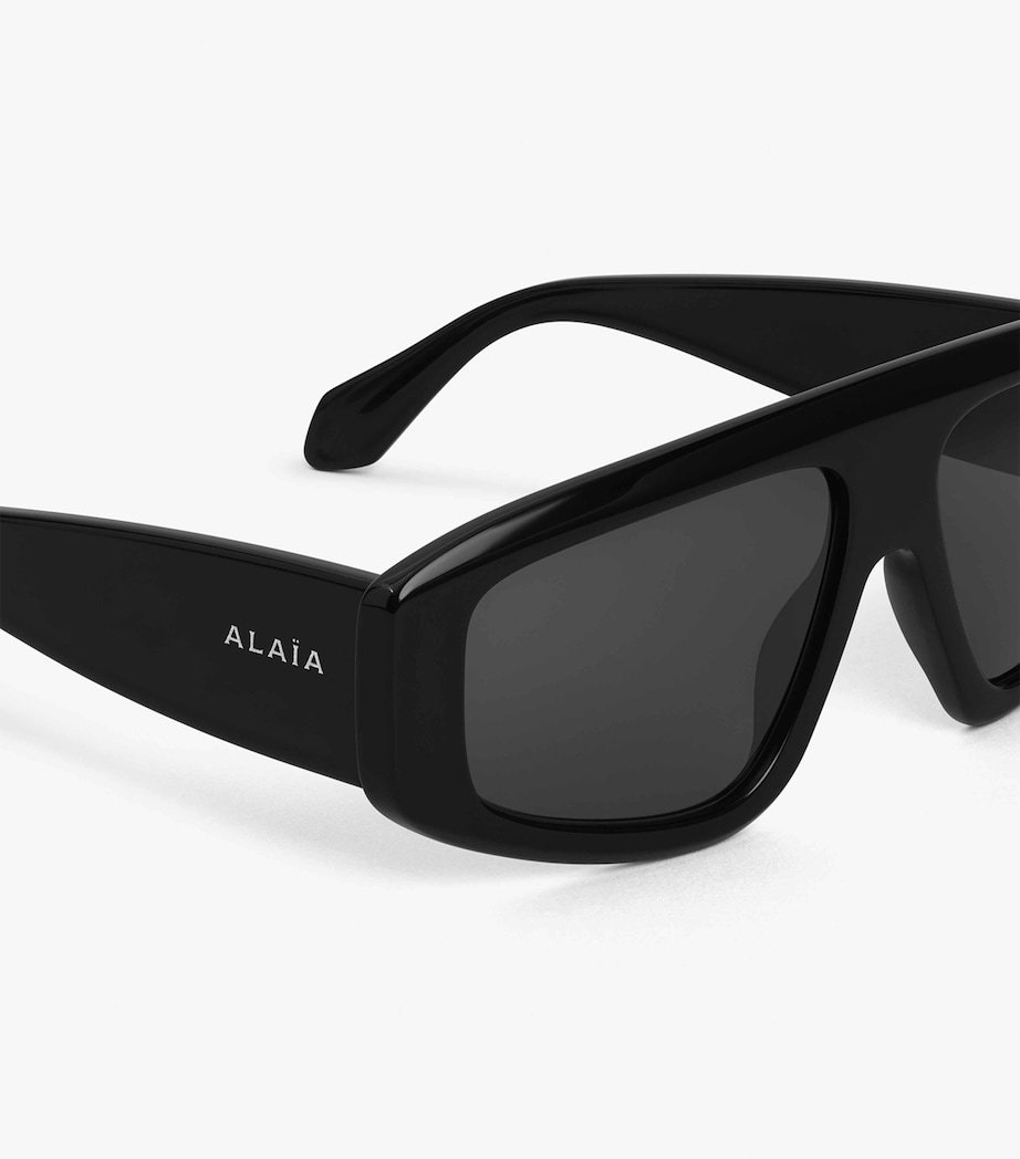 Acetate Aviator Mask Sunglasses NOIR Image 4