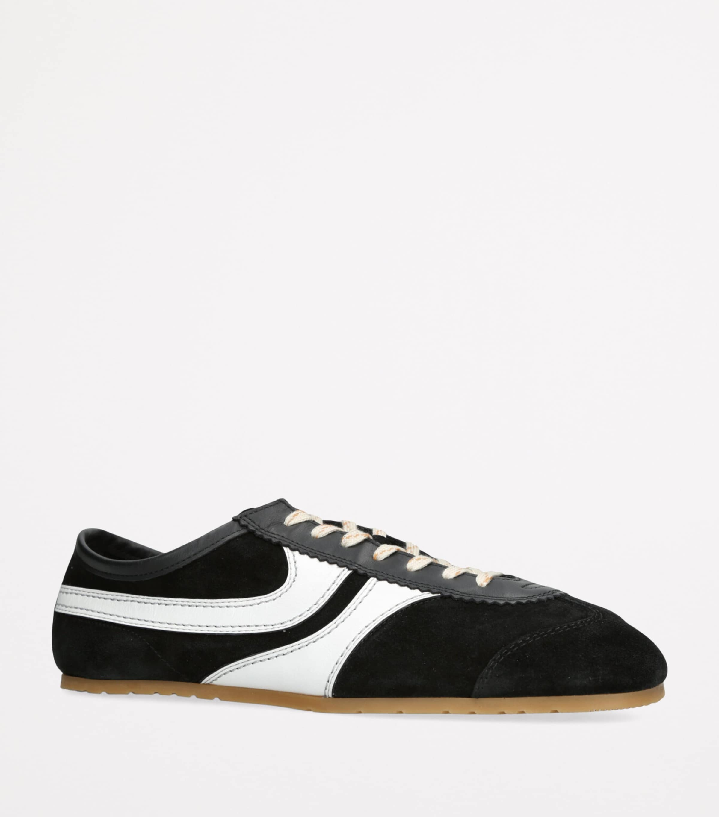 DRIES VAN NOTEN Black Suede Low-Top Sneakers | Harrods UK