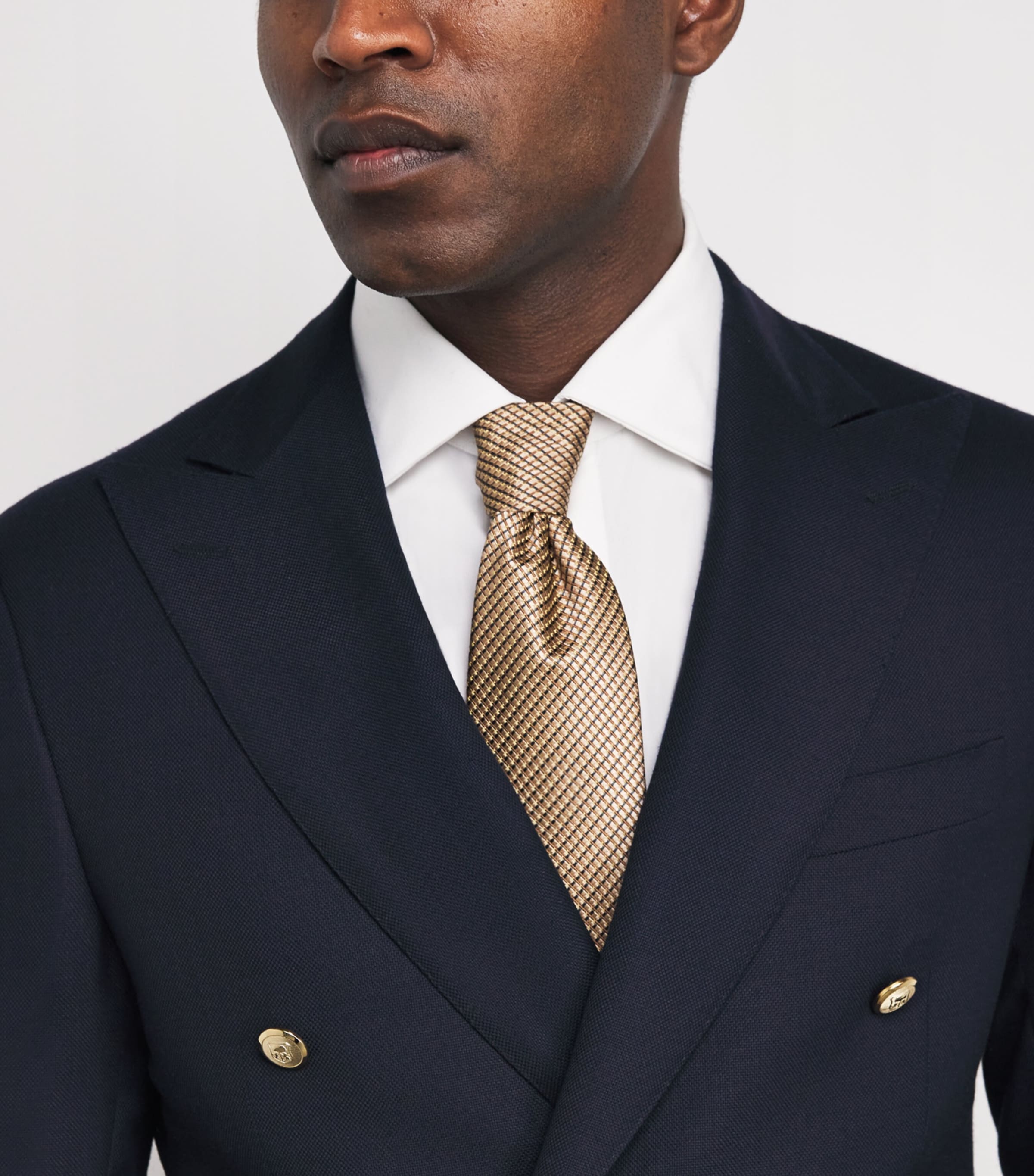 Virgin Wool Double-Breasted Blazer 001 NAVY BLUE Image 6