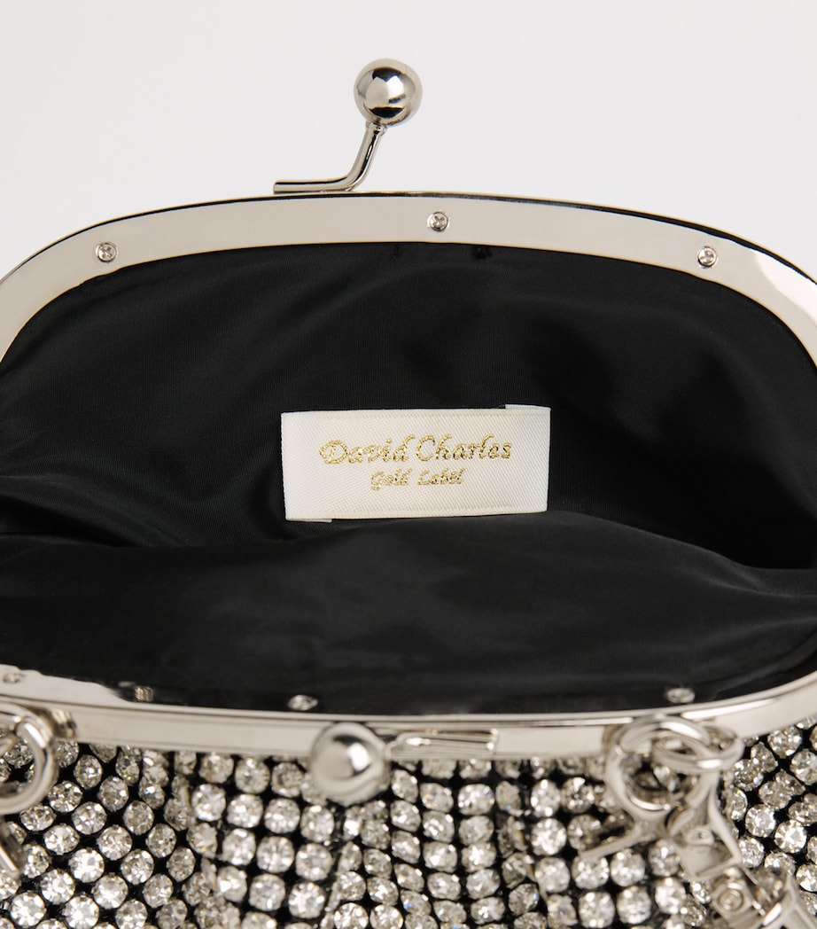 David Charles Embellished Top-Handle Bag S Silver Image 3