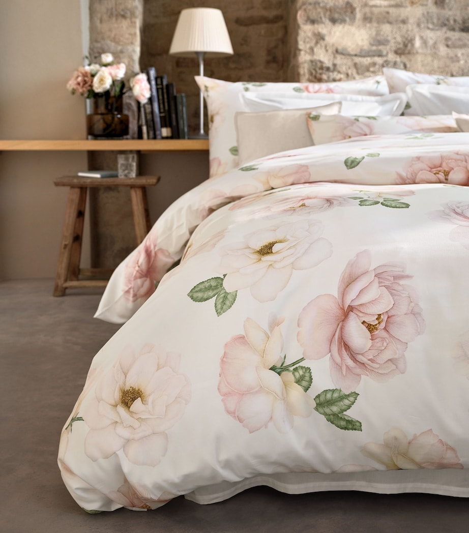 Schlossberg Cotton Rose-Noblesse Super King Duvet Cover (260cm x 220cm) Blanc Image 2