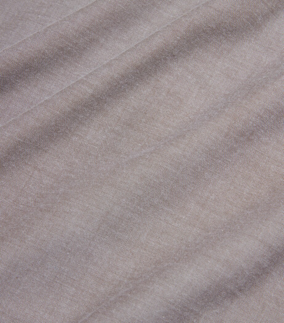 Cotton-Cashmere Oxford Shirt 201BROWN Image 6