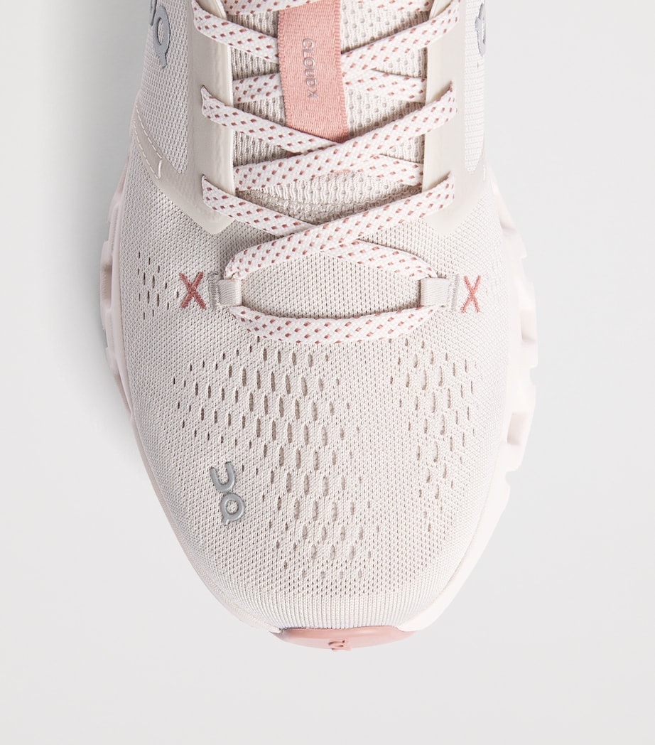 On Womens Cloud X 5 Trainers Pearl | Oyster Image 4