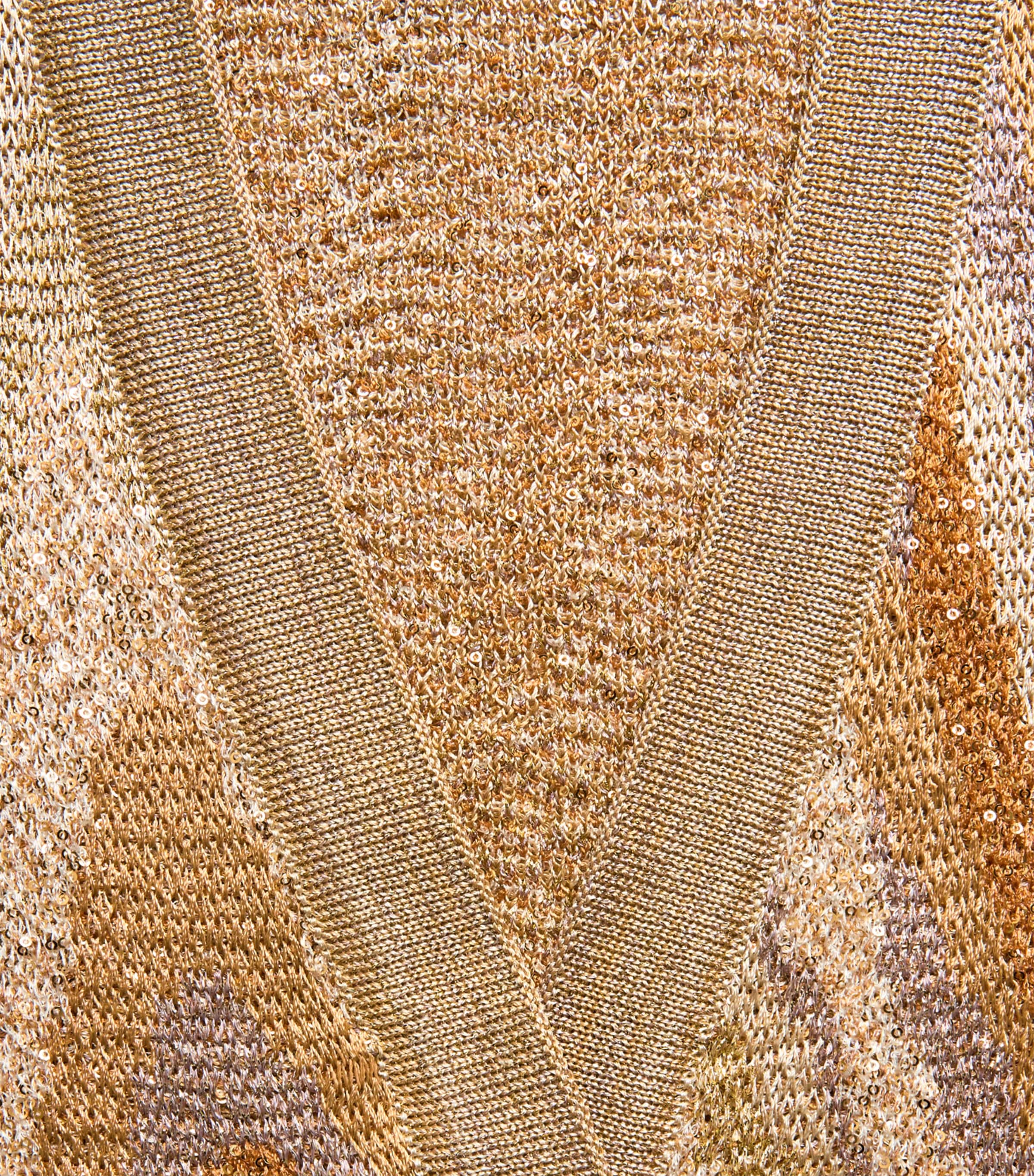 Missoni Womens Metallic Graphic Cardigan Cream Bse Gld Image 6