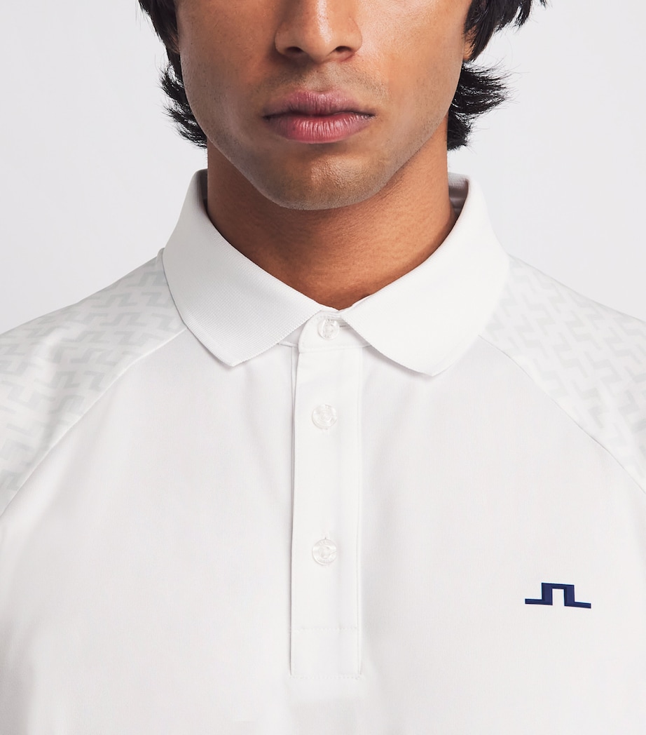 J Lindeberg Mens Technical Tucker Polo Shirt Tonal White Image 3