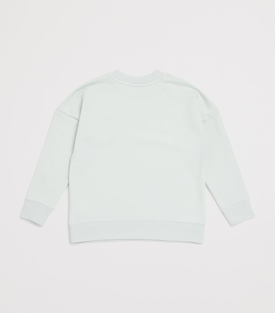 BOSS Kidswear Stretch-Cotton Logo Sweatshirt (4-16 Years) Green Image 2
