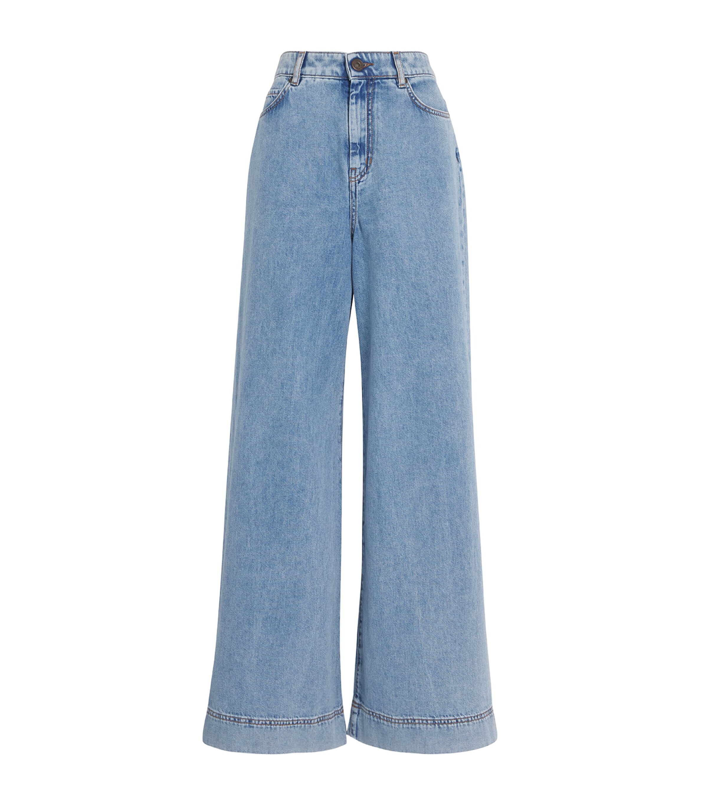 Weekend Max Mara Wide-leg Jeans In Navy