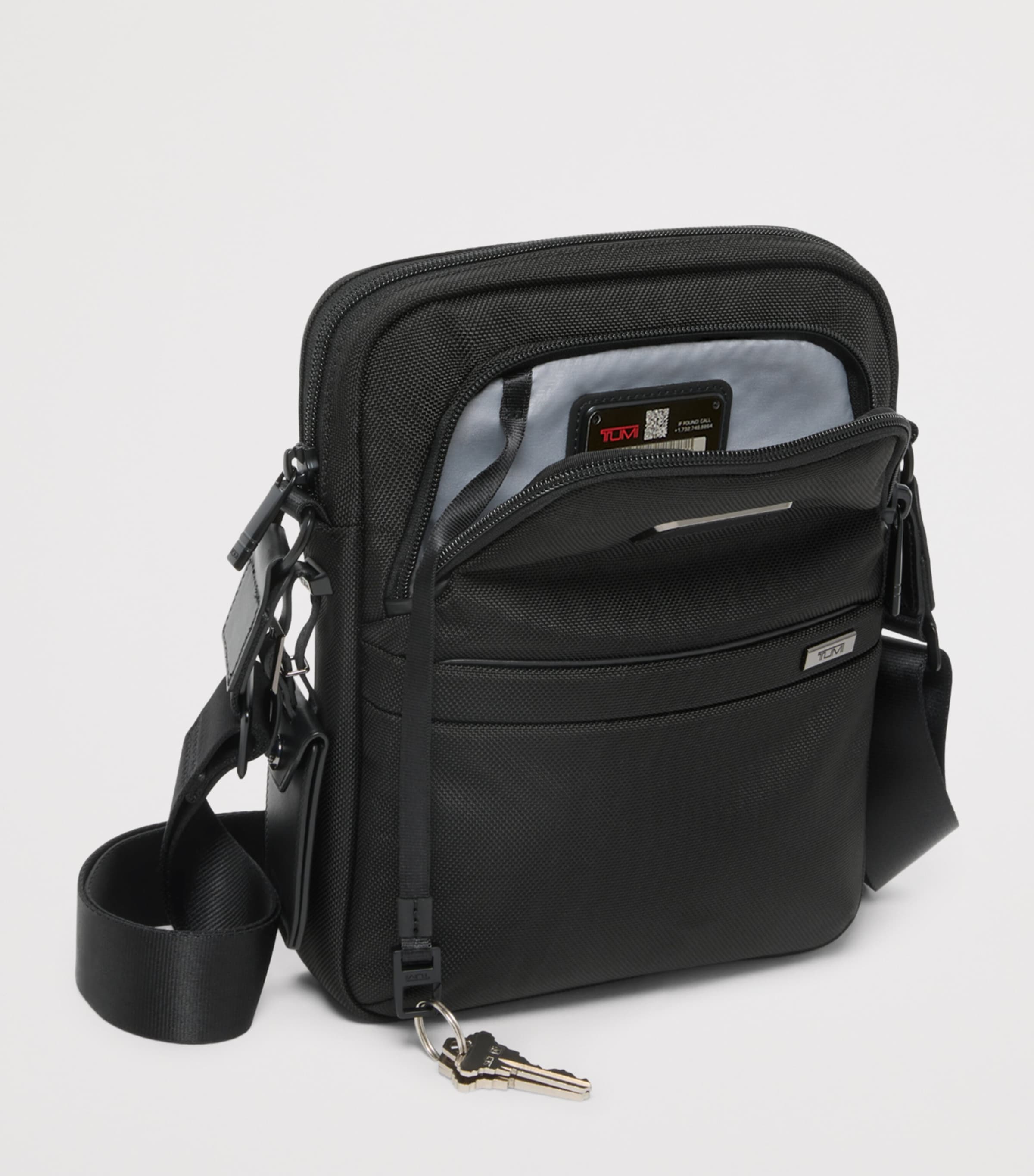 Tumi Medium Alpha 4 Cross-Body Bag Black Image 3