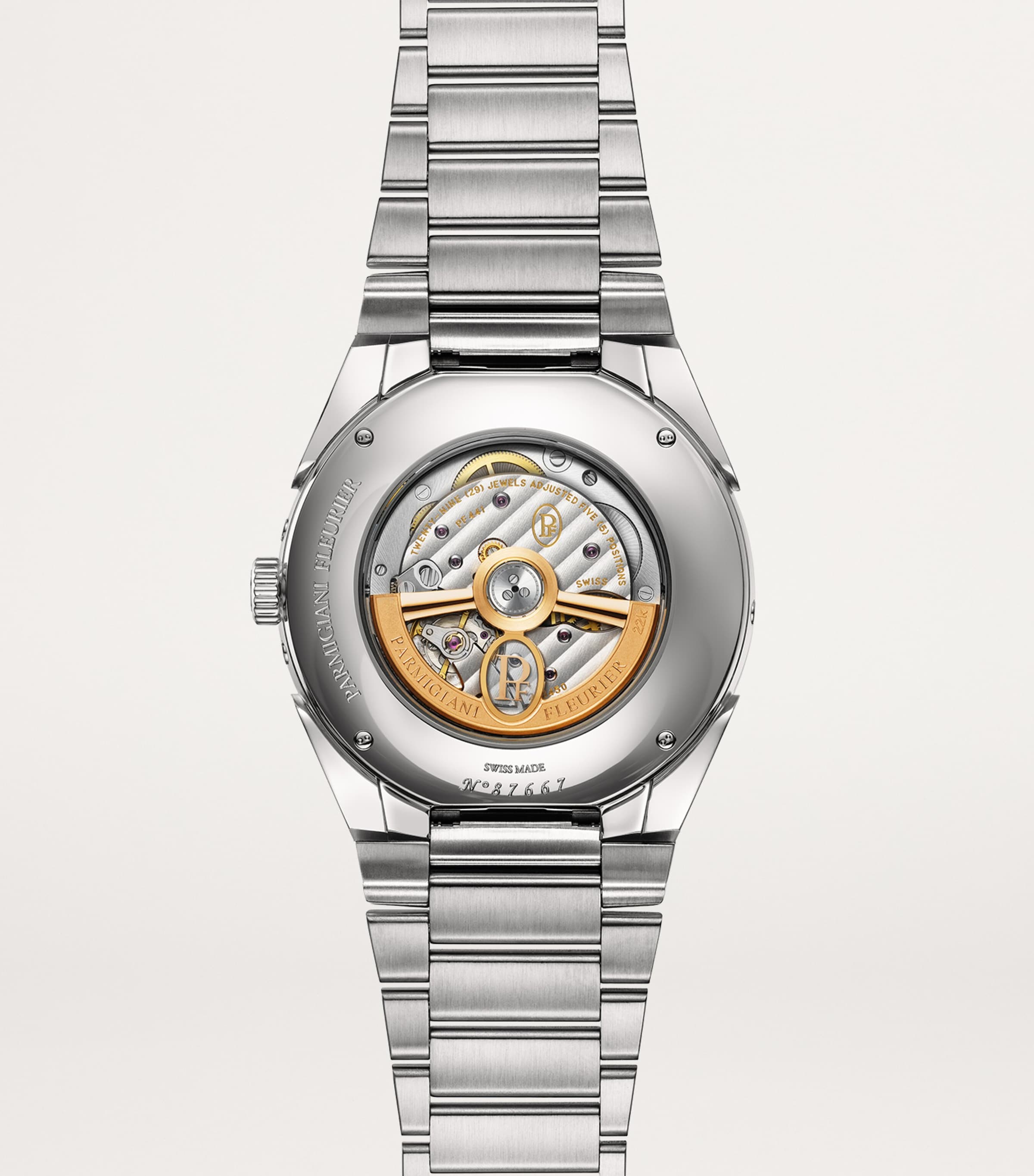 Stainless Steel Tonda PF Xiali Chinese Calendar Watch 42mm RED Image 7