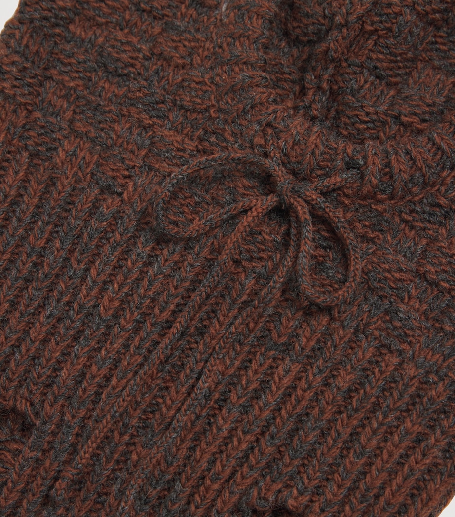 Wool-Blend Distressed Balaclava 961 BROWN Image 3