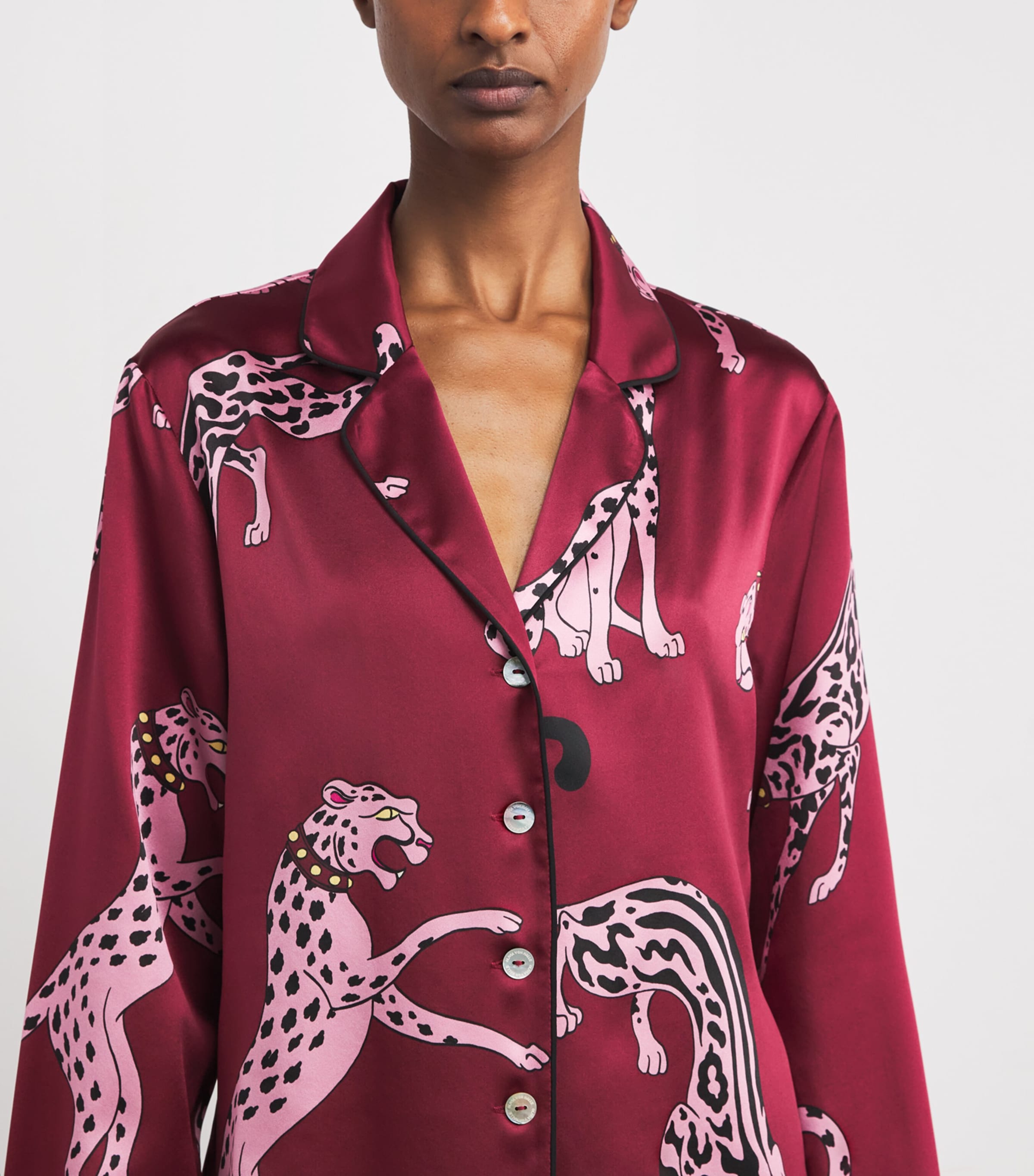 Silk Cheetah Lila Pyjama Set CHERIE Image 4