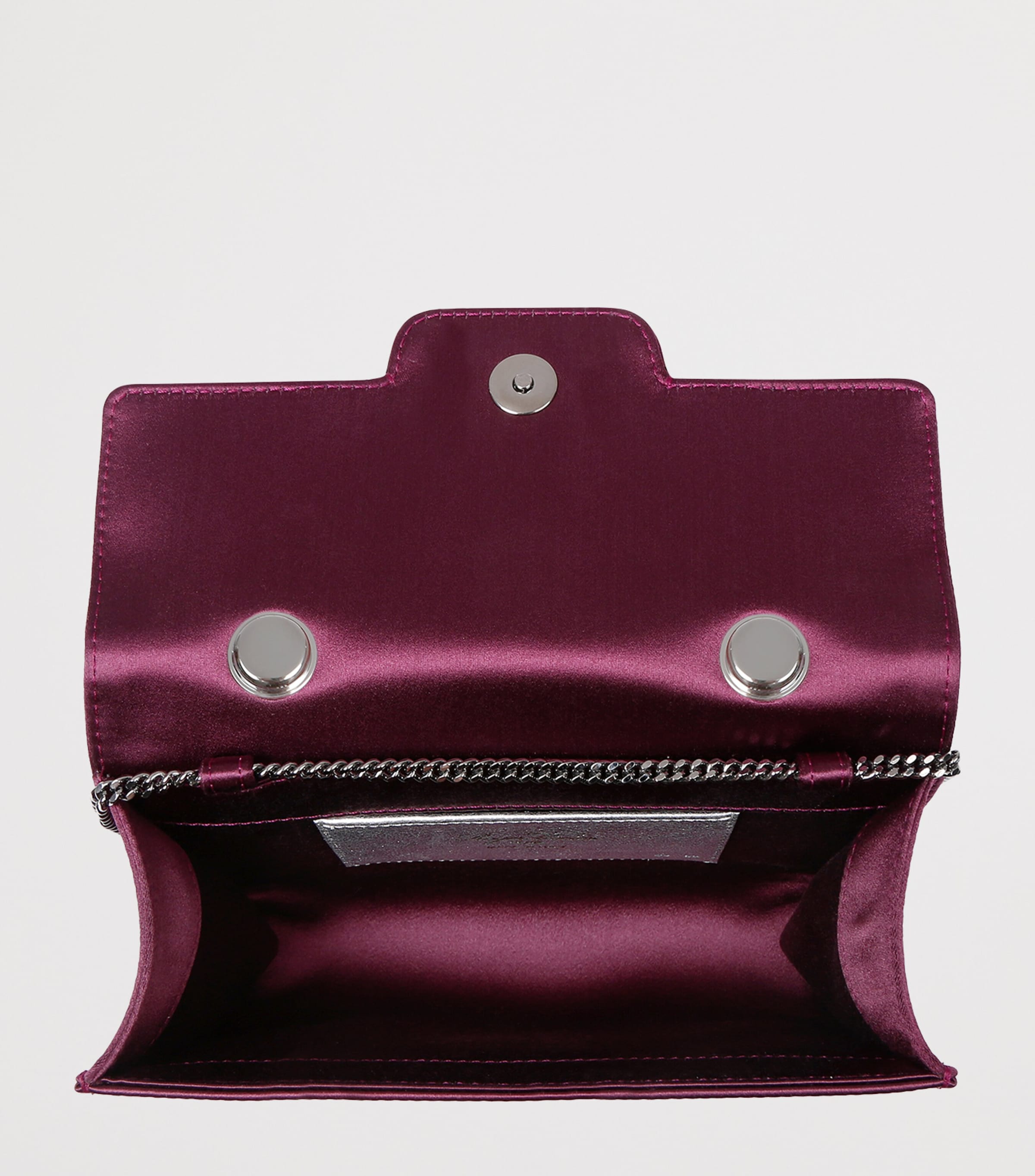 Roger Vivier Satin Jewel Efflorescence Mini Bag Wine Image 3