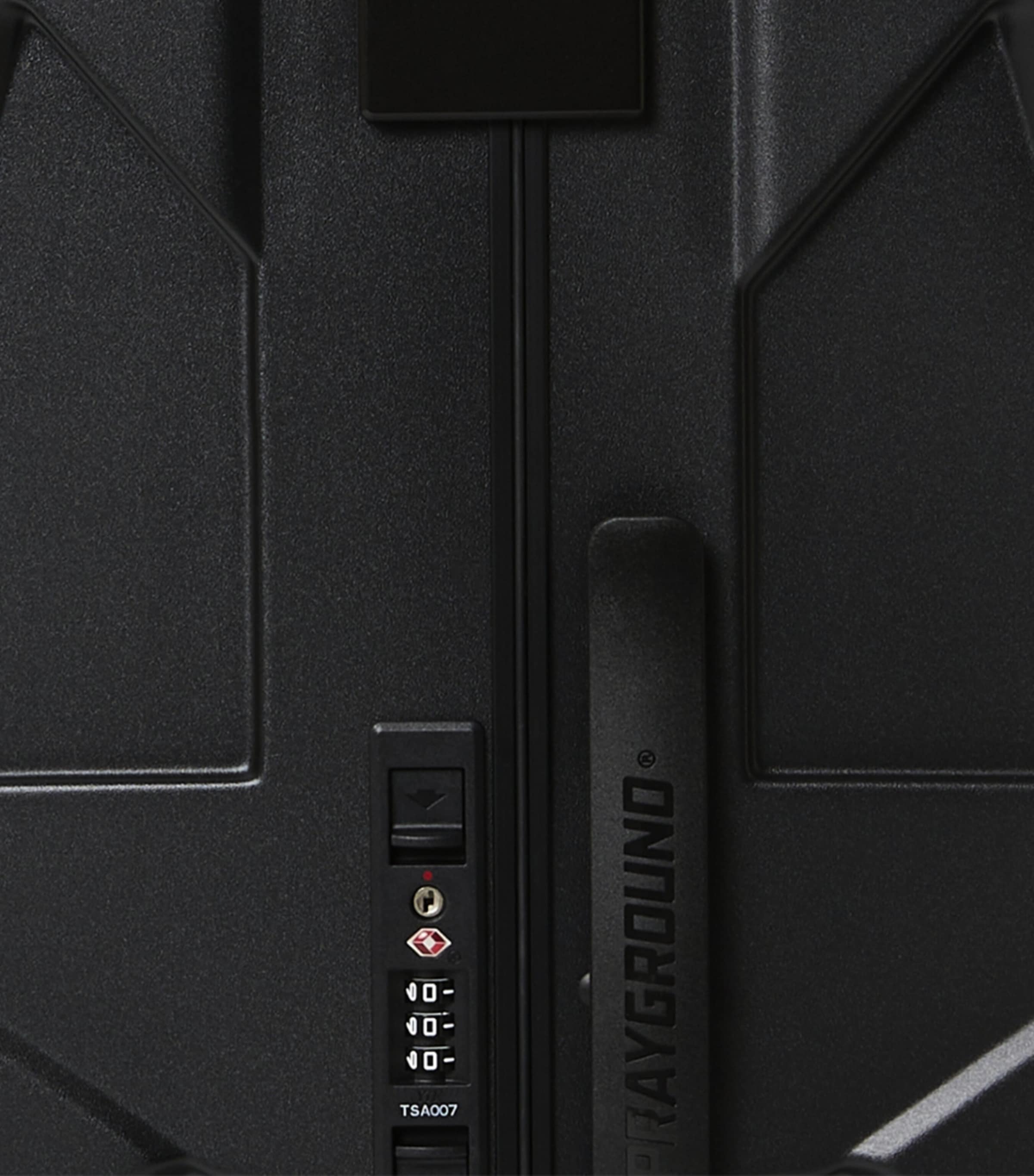 Embossed Check-In Suitcase (79cm) BLACK Image 7