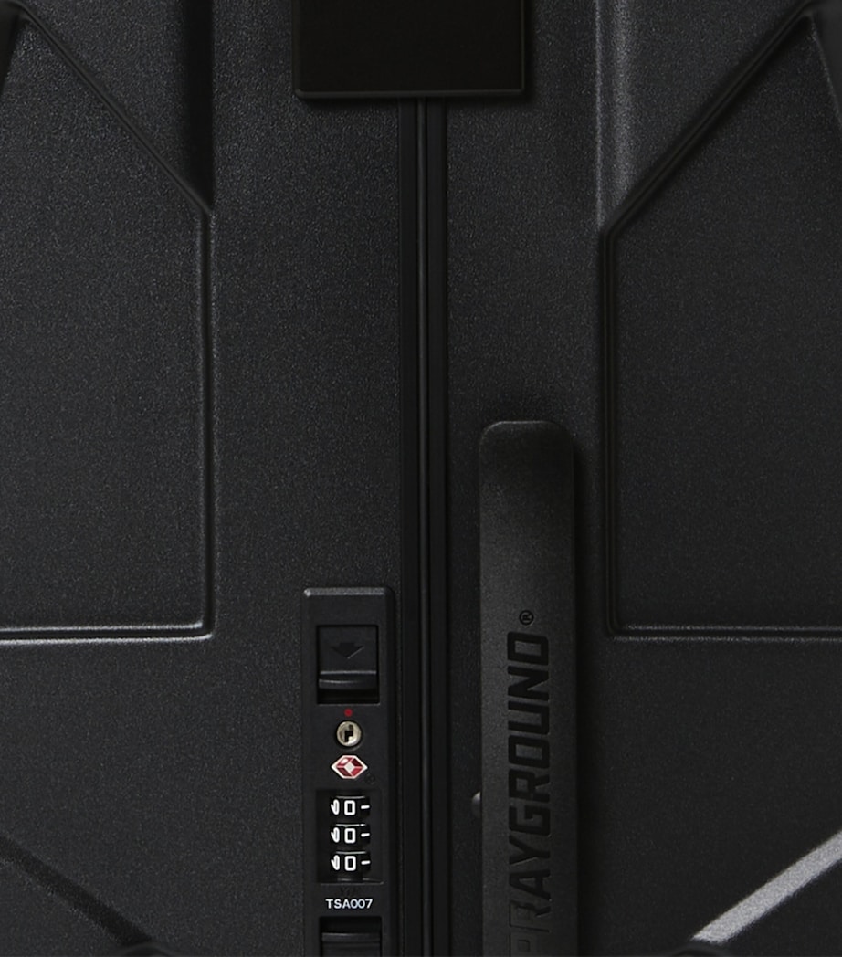 Embossed Check-In Suitcase (79cm) BLACK Image 7