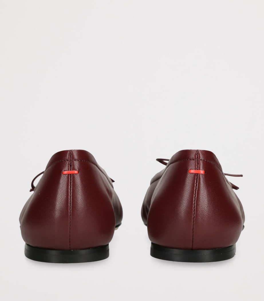 Leather Delfina Ballet Flats WINE Image 2