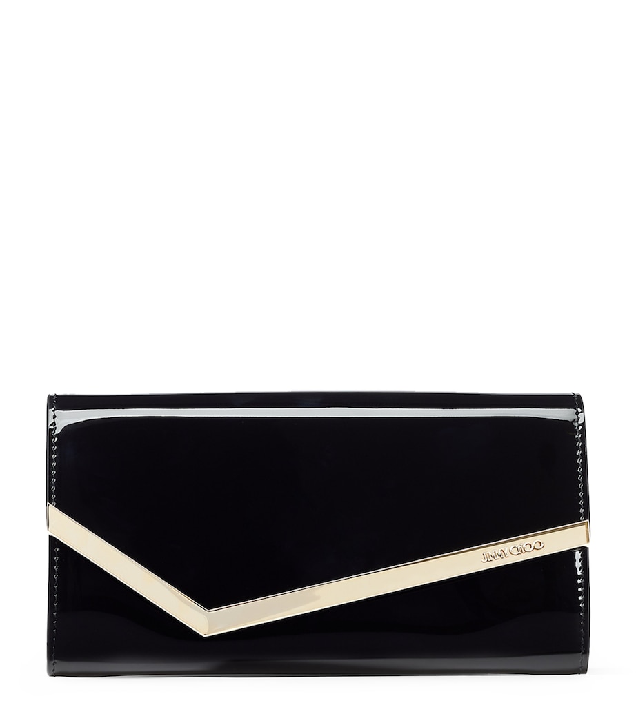 Patent Emmie Clutch Bag BLACK/LIGHT GOLD Image 1