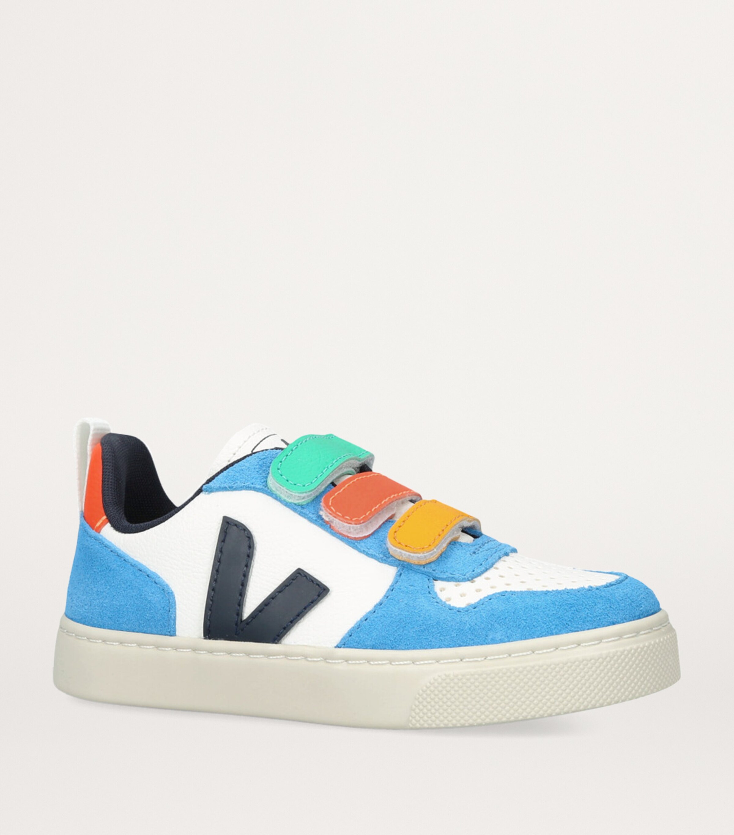 Leather V-10 Sneakers BLUE OTHER Image 3