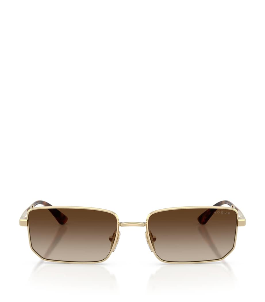 Vogue Metal Rectangular Sunglasses Gold Image 1