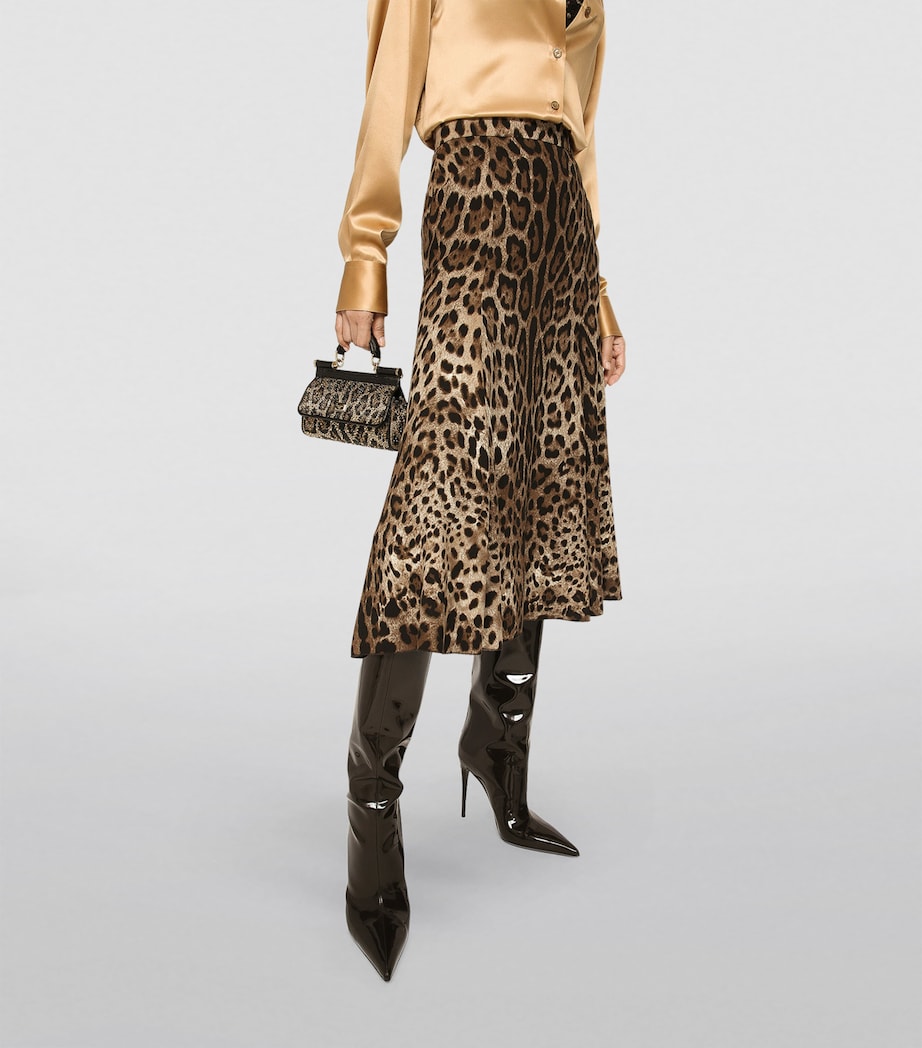 Leopard Print Midi Skirt HY13M-LEO N Image 3