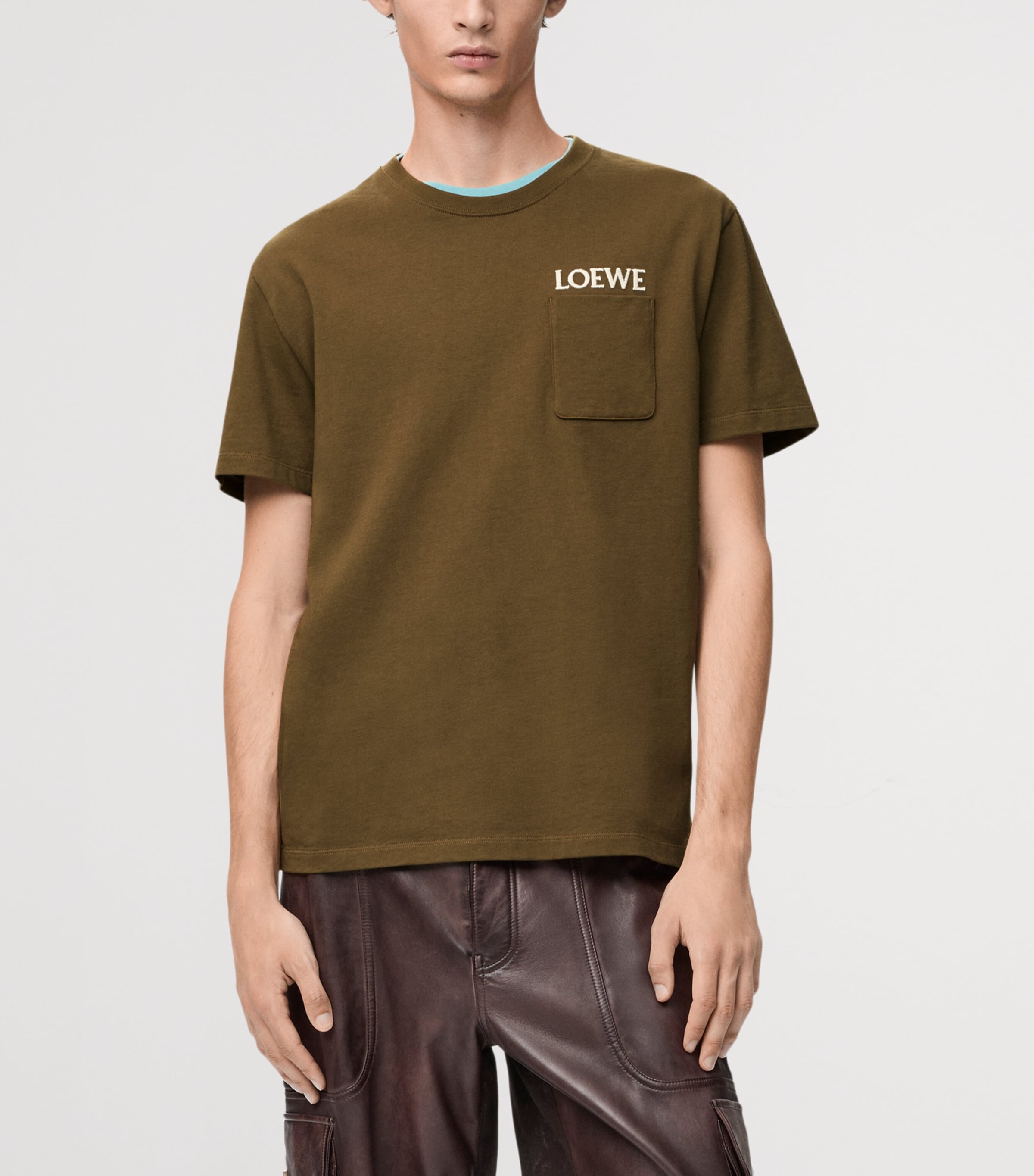 Relaxed Embroidered T-Shirt KHAKI GREEN Image 3