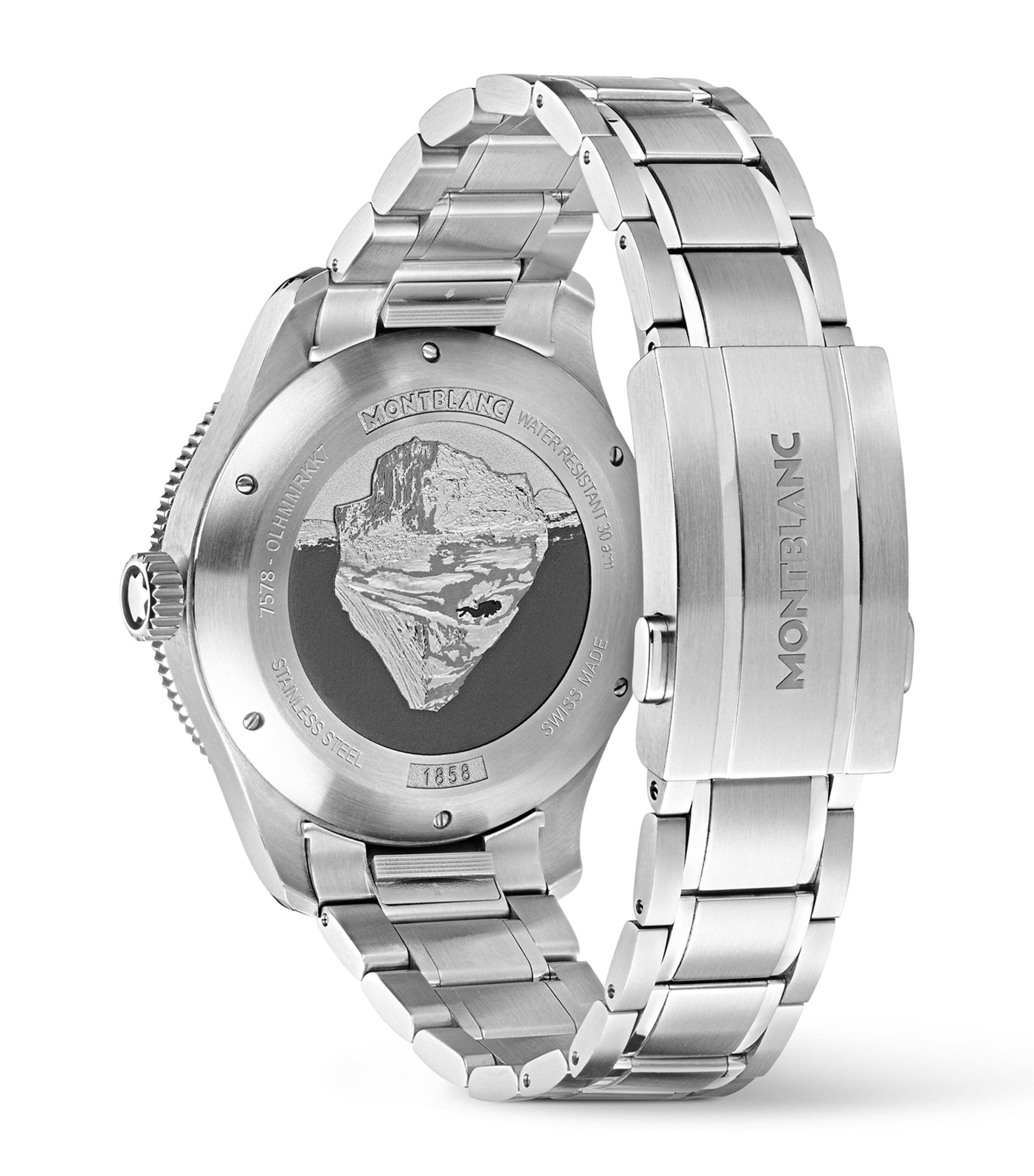 Montblanc Stainless Steel 1858 Iced Sea Automatic Date Watch 41mm Image 5