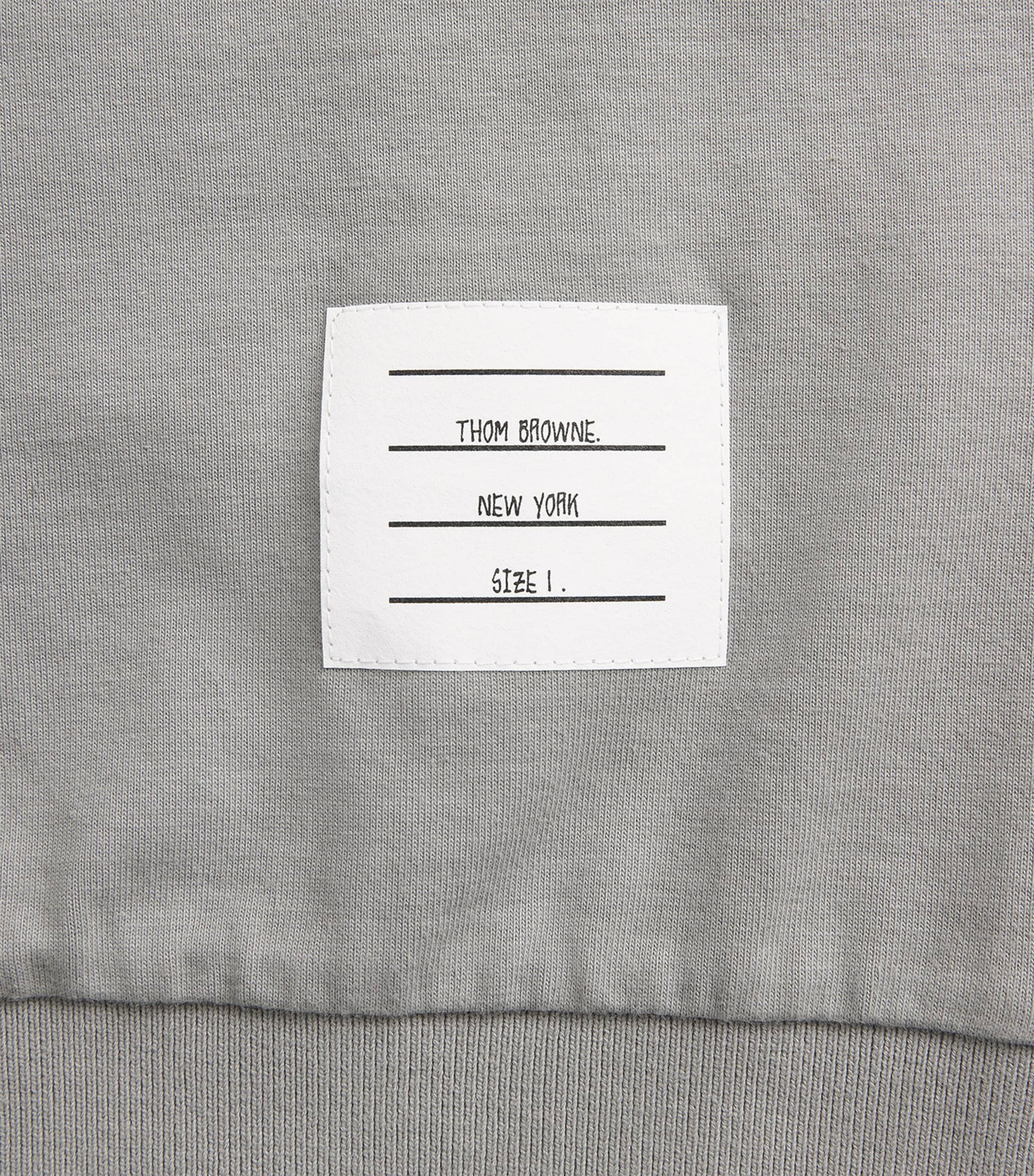 Thom Browne Mens Cotton 4-Bar T-Shirt Lt Grey Image 6