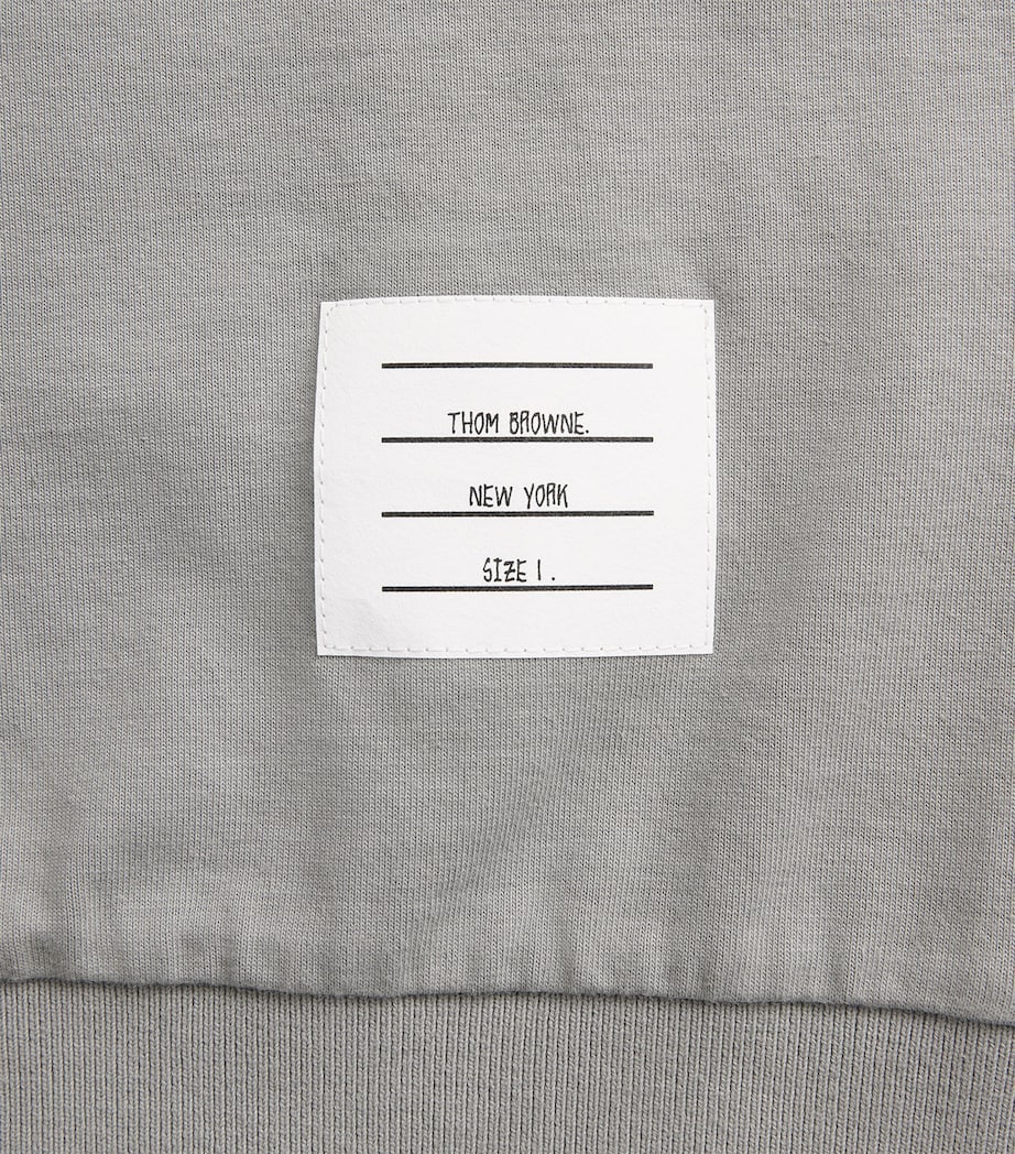 Thom Browne Mens Cotton 4-Bar T-Shirt Lt Grey Image 6
