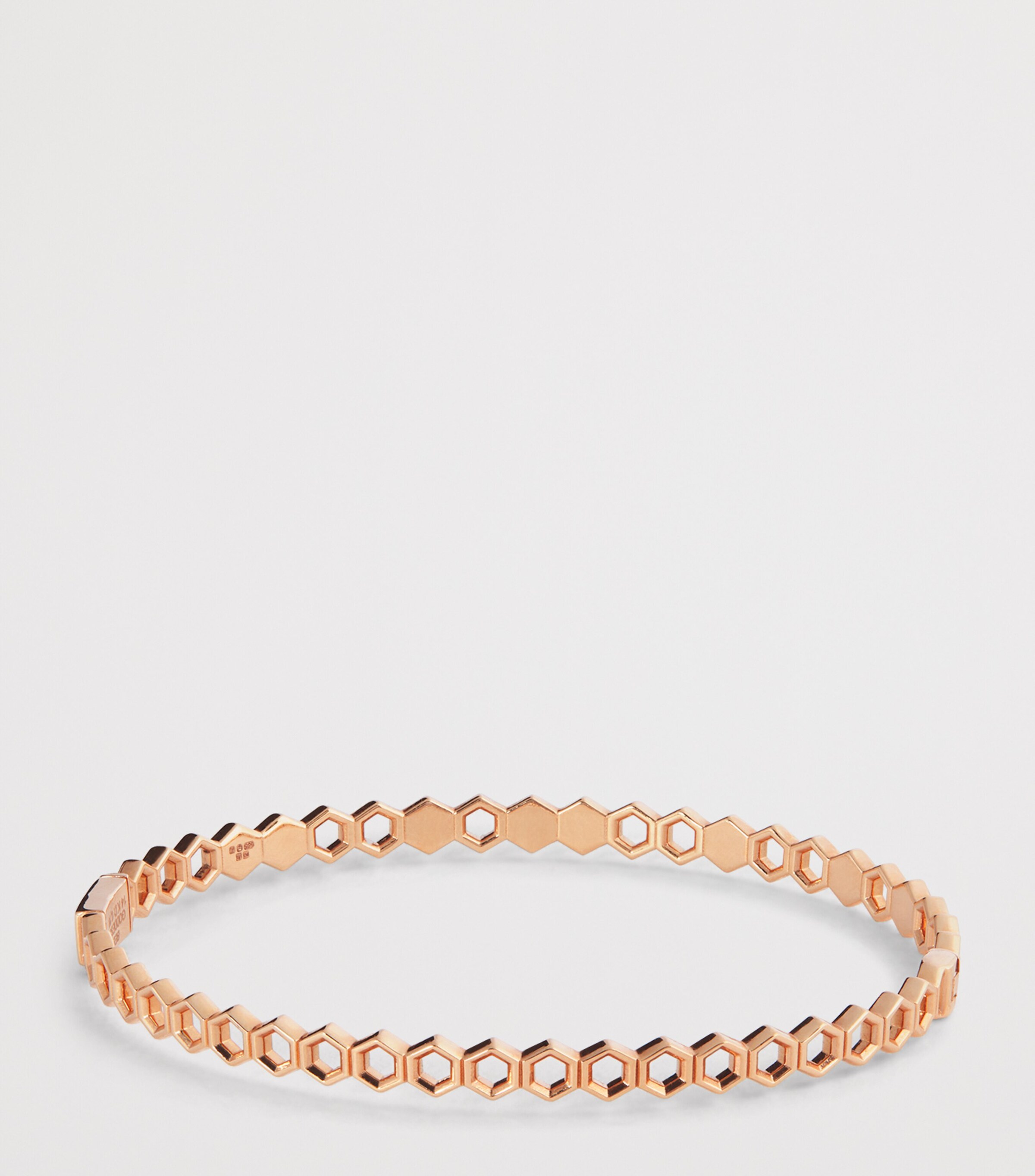 Rose Gold and Diamond Honeycomb Bangle ROSE GOLD Image 3