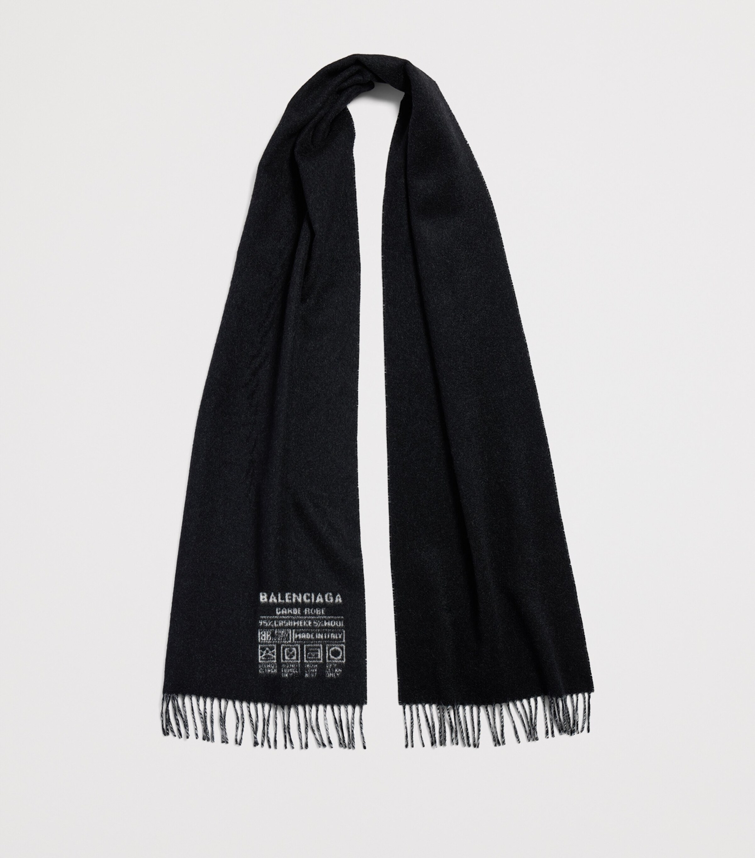 スカーフ BALENCIAGA  Balenciaga Scarves Women Wool Blue/White BALENCIAGA Wool-jacquard scarf | NET-A-PORTER