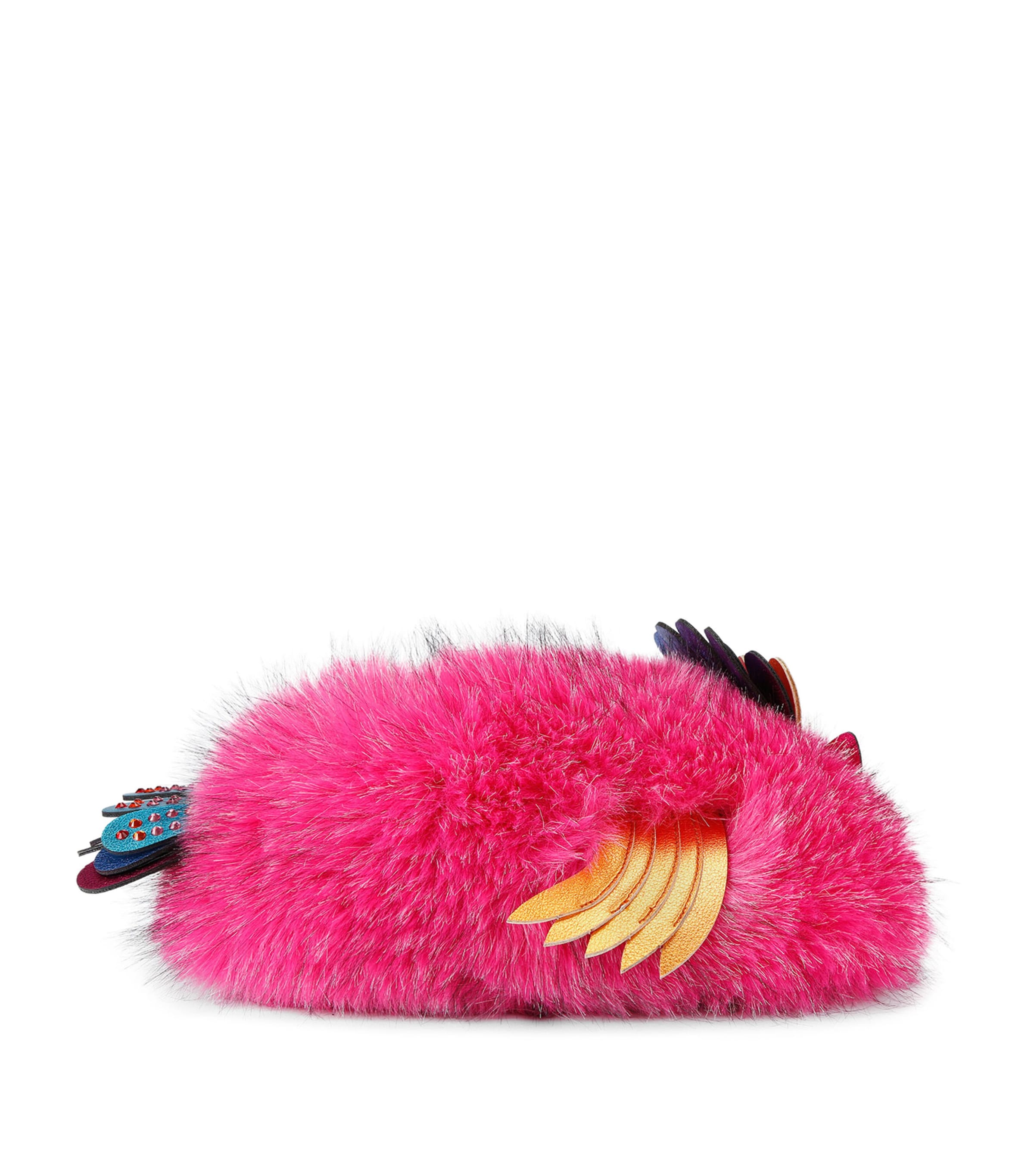Kurt Geiger London Pink Eagle Fluff Slippers