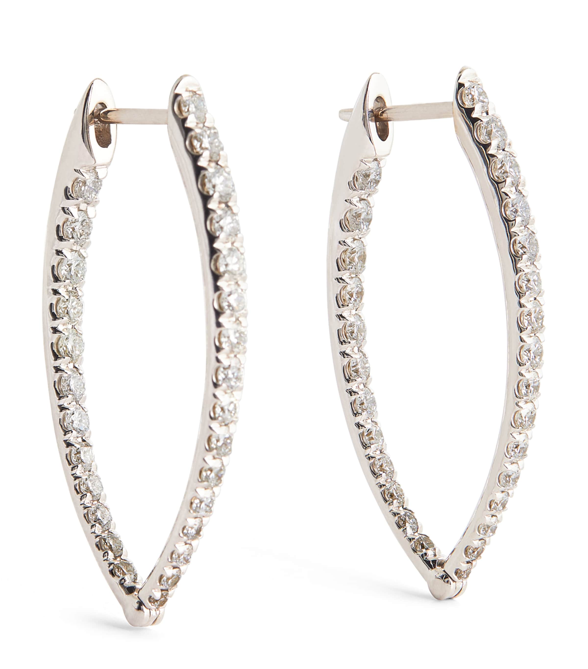 Melissa Kaye White Gold And Diamond Cristina Earrings In White