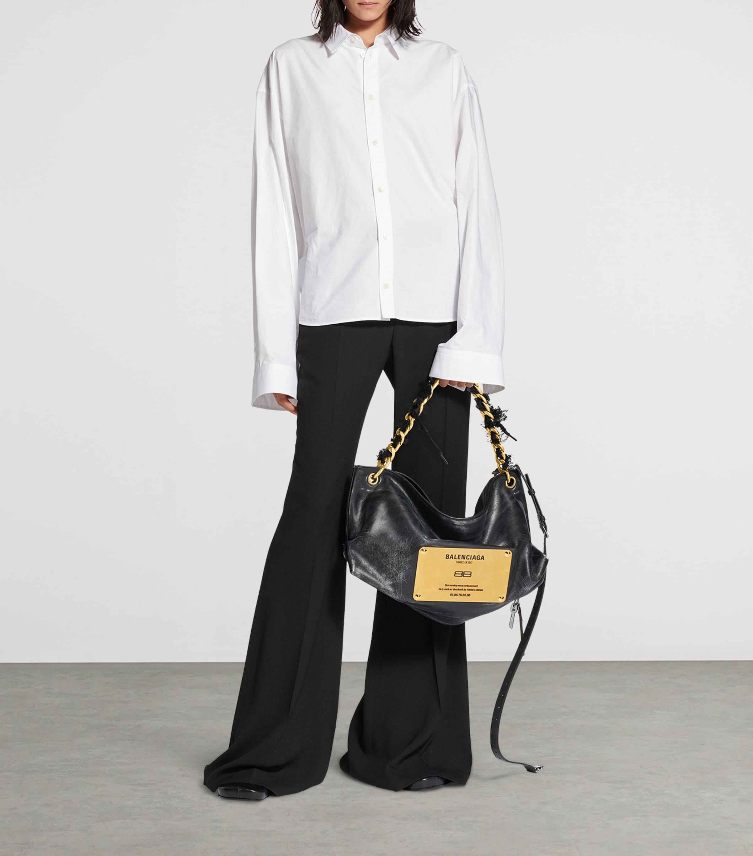 Balenciaga Womens Cotton Semi-Fitted Shirt Image 4