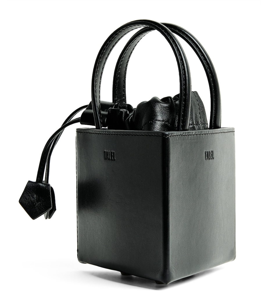 Talel Paris Leather Triangle Top-Handle Bag Black Image 1