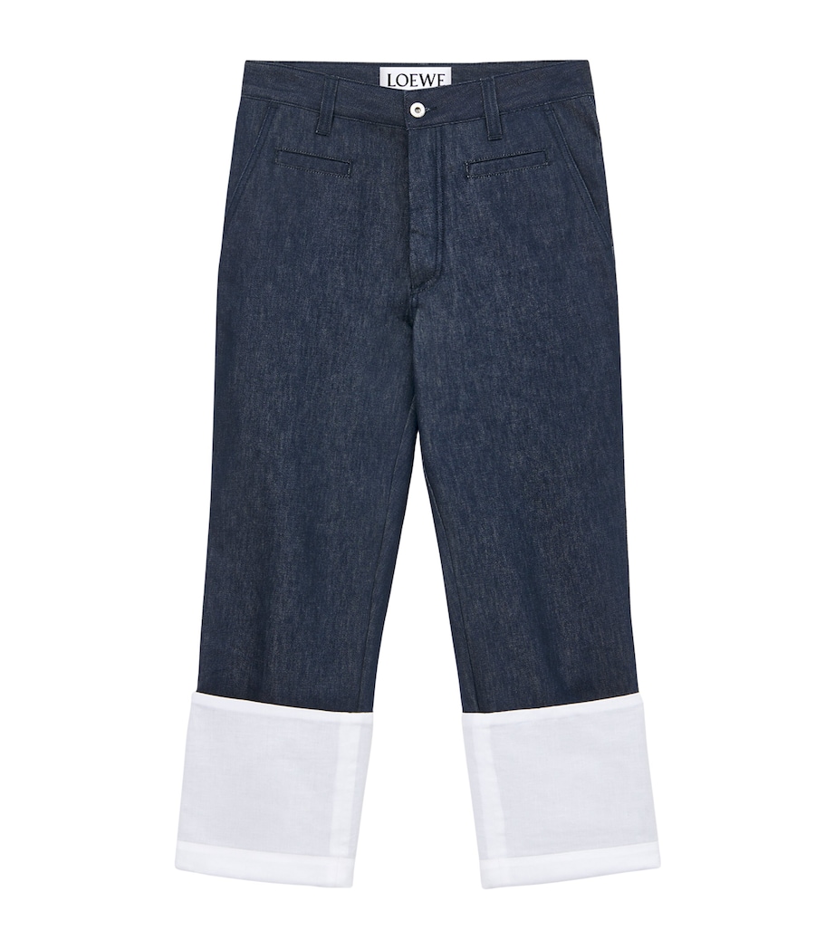 LOEWE Womens Fisherman Jeans Raw Denim Image 1