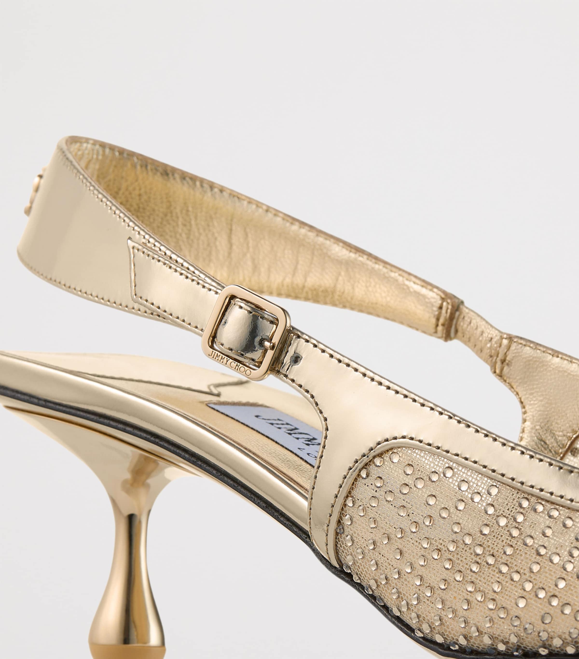 Jimmy Choo Amel 50 Embellished Slingback Pumps Gold/gold Image 5