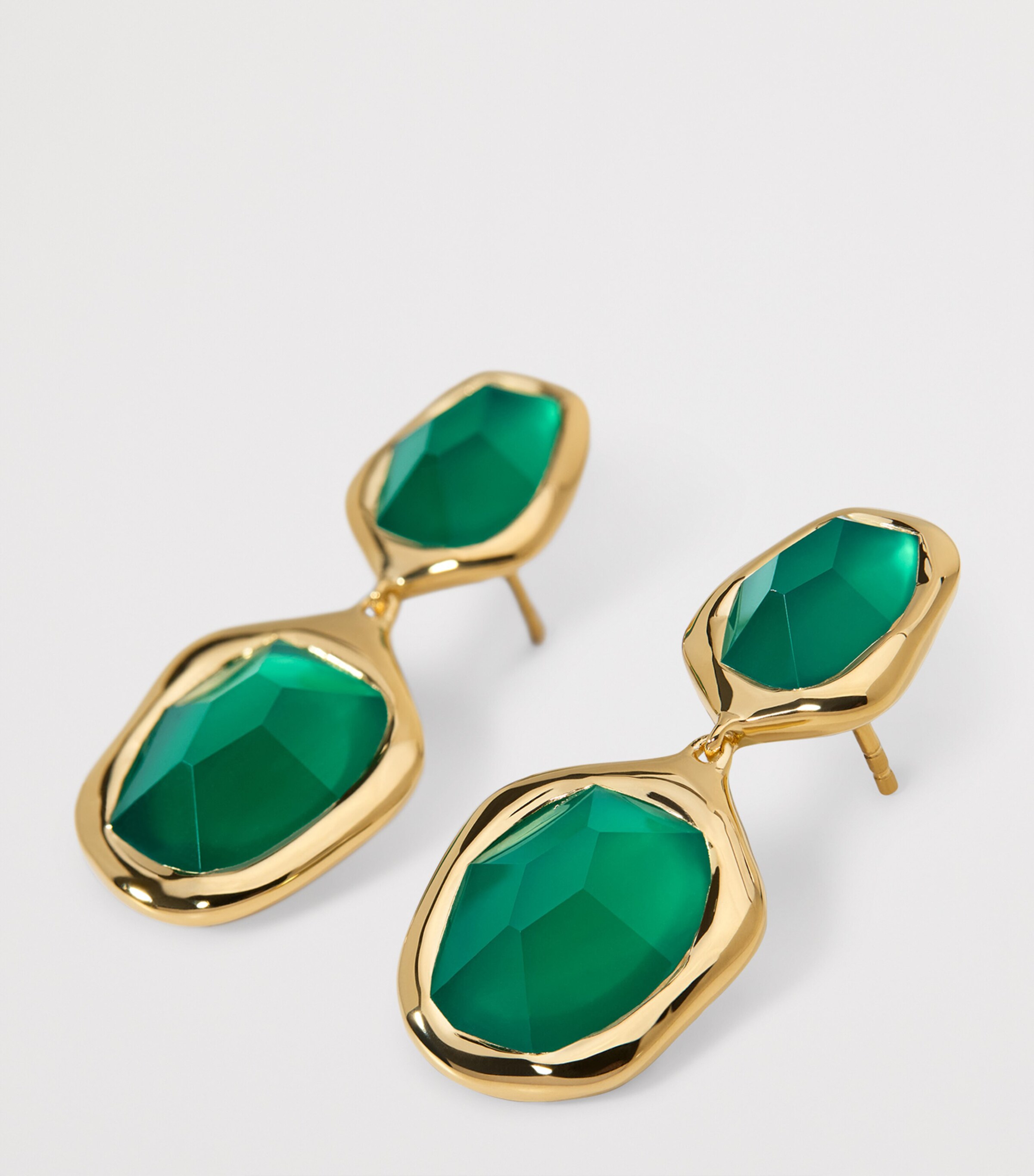 Monica Vinader Gold Vermeil and Onyx Odyssey Cocktail Earrings Gold Vermeil Image 2