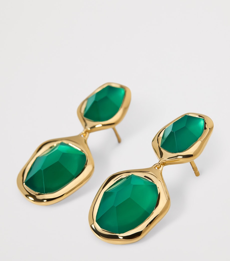 Monica Vinader Gold Vermeil and Onyx Odyssey Cocktail Earrings Gold Vermeil Image 2