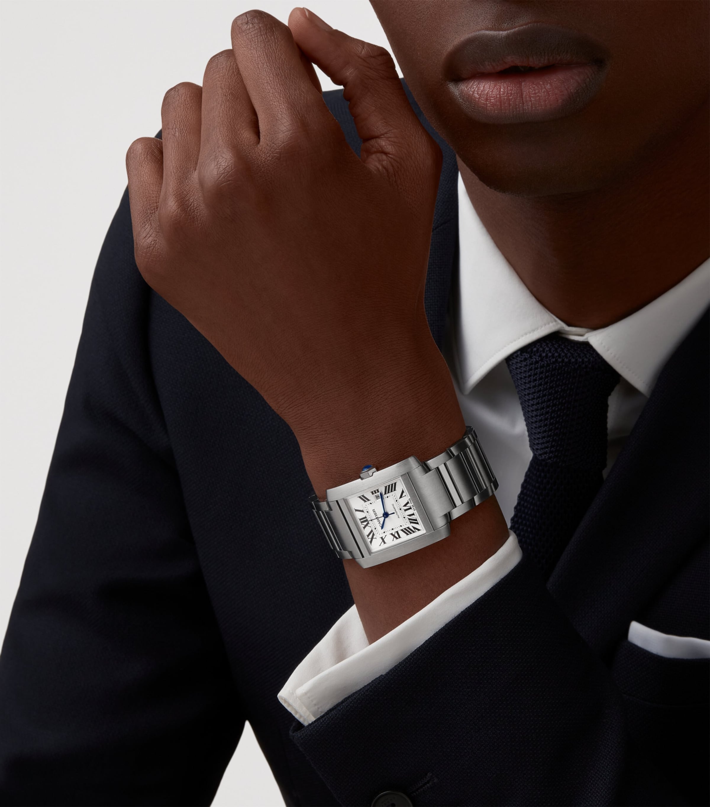 Large Steel Tank Française Watch 30.5mm SILVER Image 10