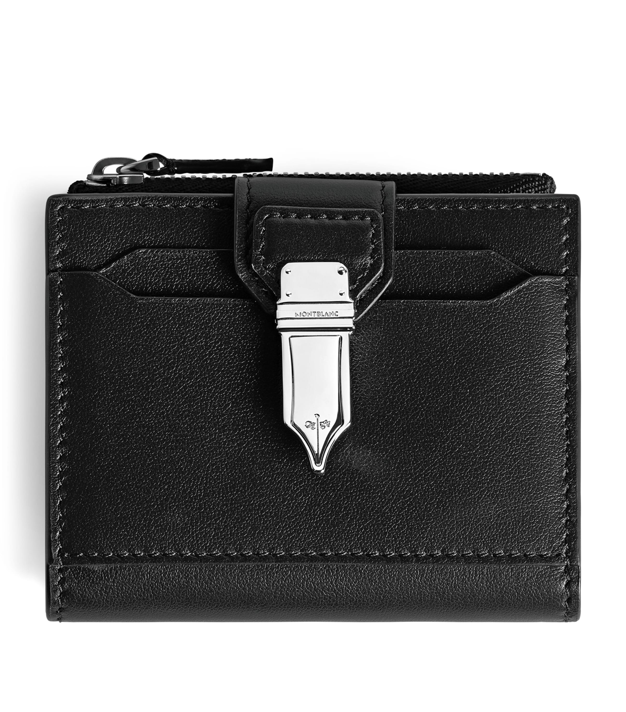 Montblanc Mini Leather Soft 6cc Wallet In Black