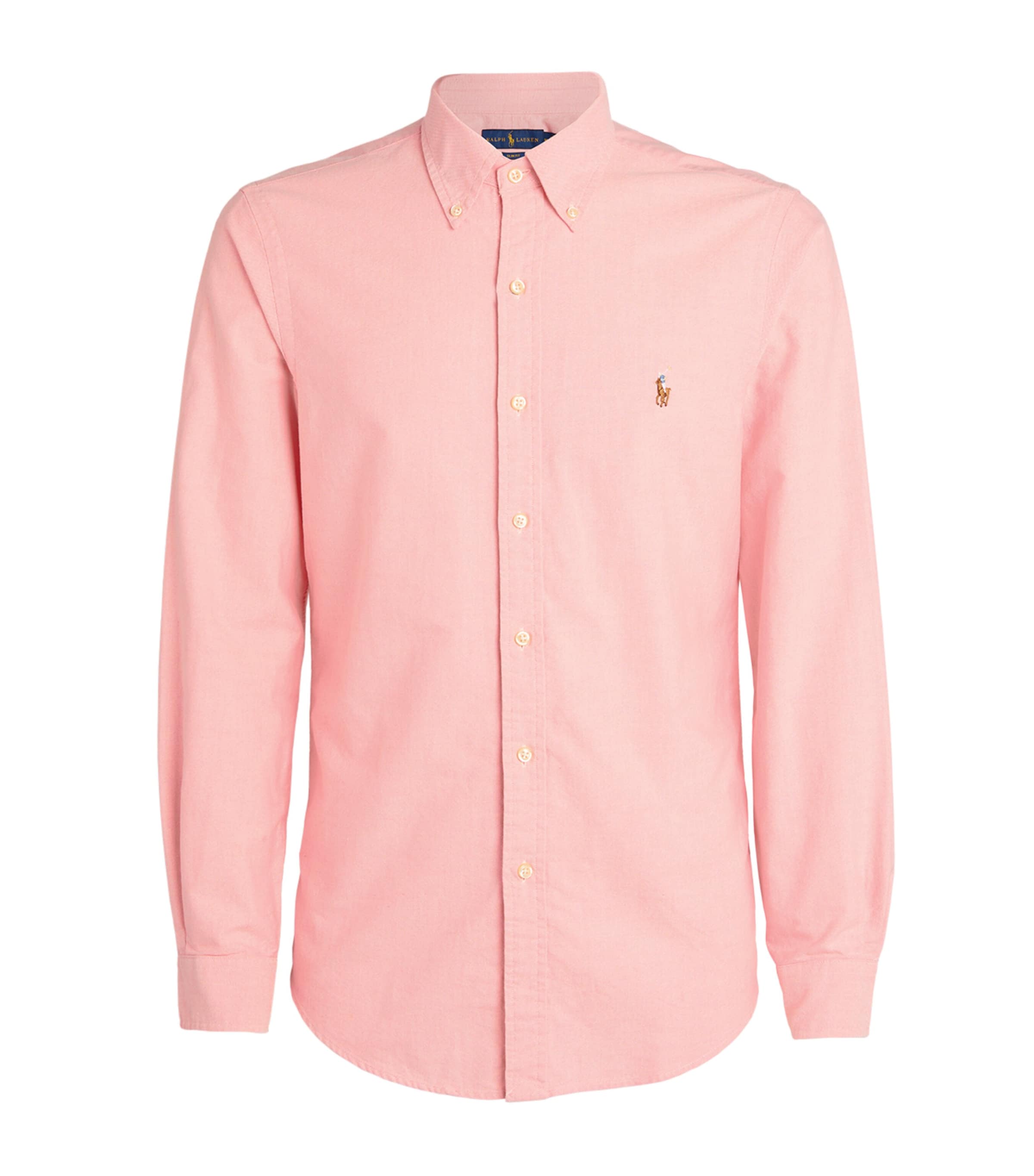 Shop Polo Ralph Lauren Slim Oxford Shirt In Pink
