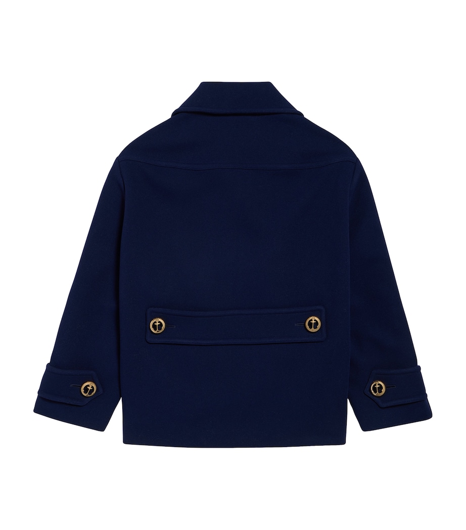 Balenciaga Womens Wool Double-Breasted Pea Coat Image 2