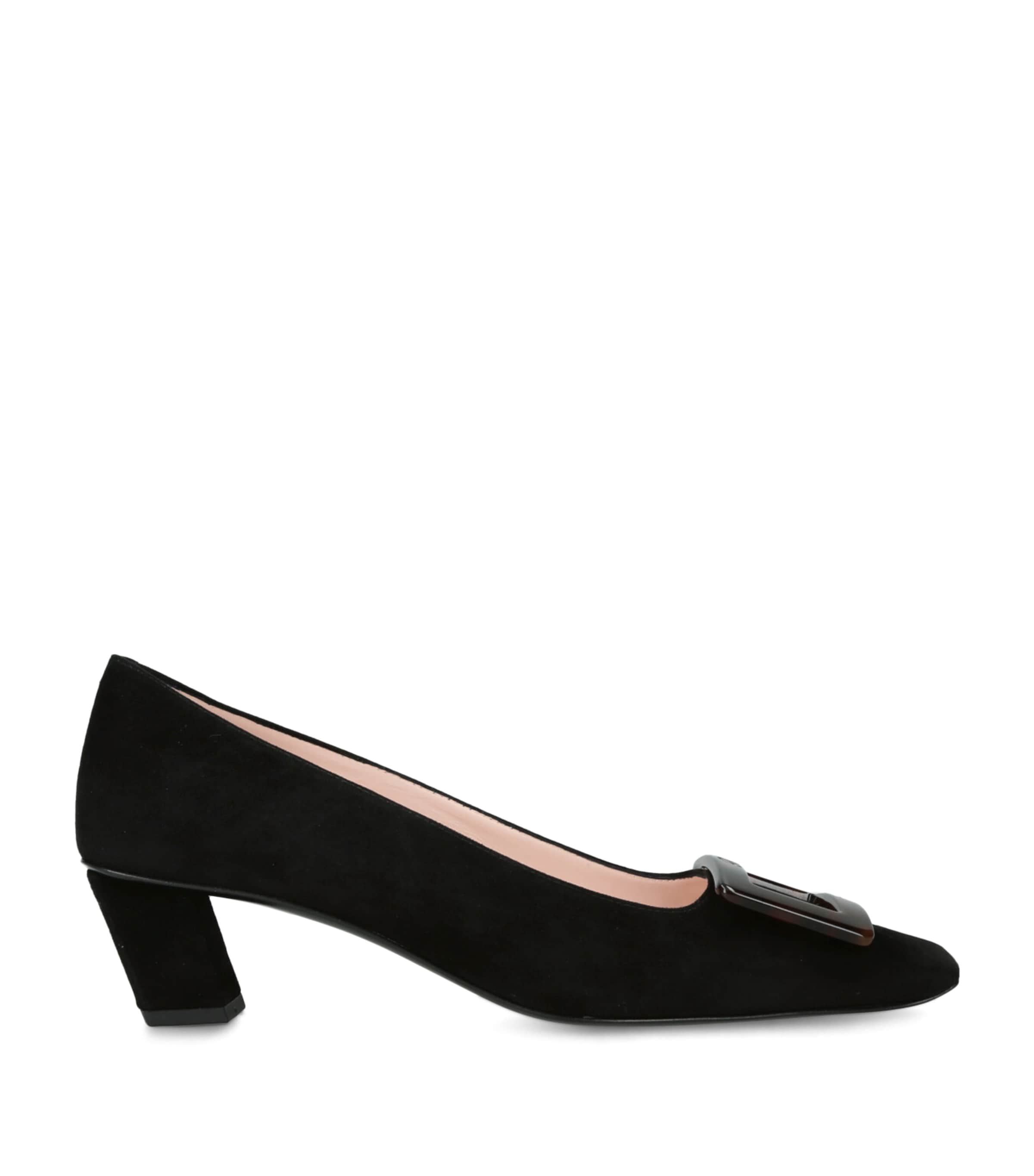 Suede Belle Vivier Pumps 45 BLACK Image 1