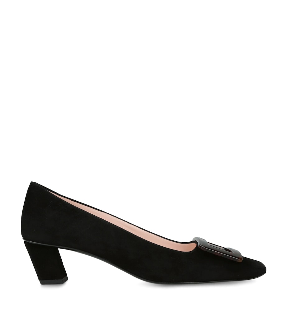 Suede Belle Vivier Pumps 45 BLACK Image 1
