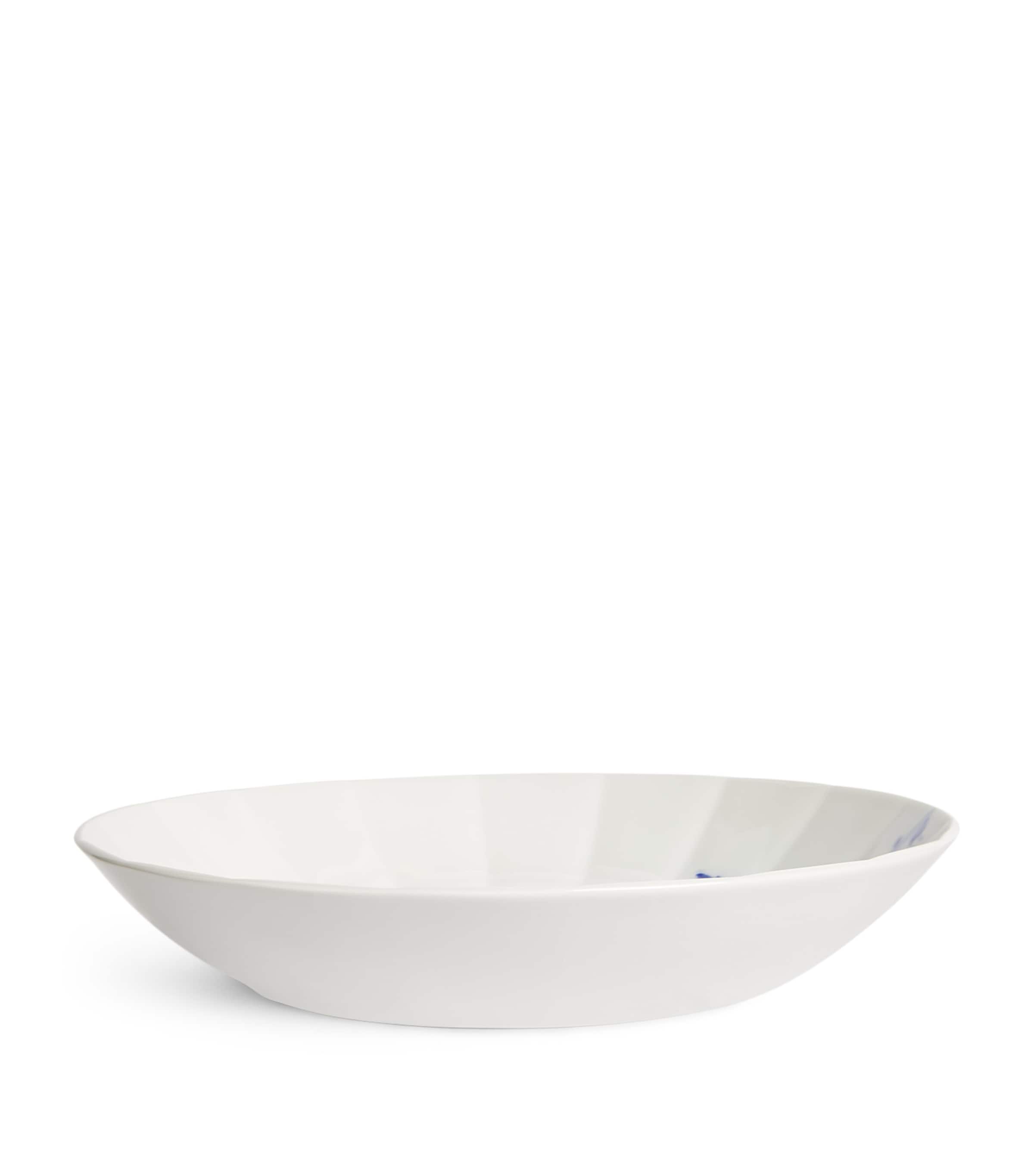 Royal Copenhagen Blomst Rose Deep Plate In Blue