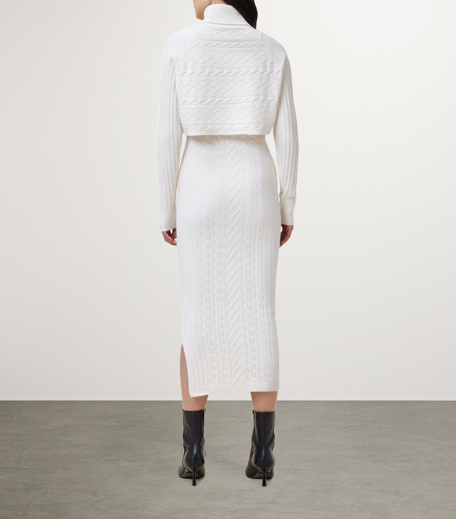 AllSaints Womens Muriel 2-in-1 Dress Cloud White Image 5